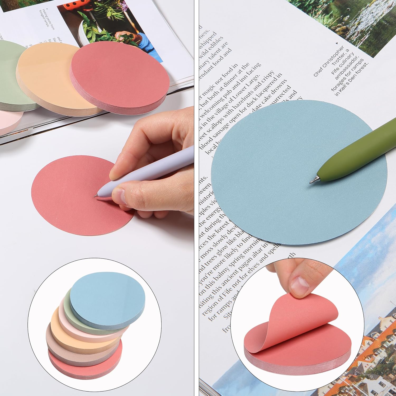 Mr. Pen- Round Sticky Notes, 2.8" Diameter, 12 Pads, 720 Sheets, Colorful, Sticky Notes Bulk, Self-Stick Note Pads, Perfect for Office, School, Home, Study & Organization - Image 8