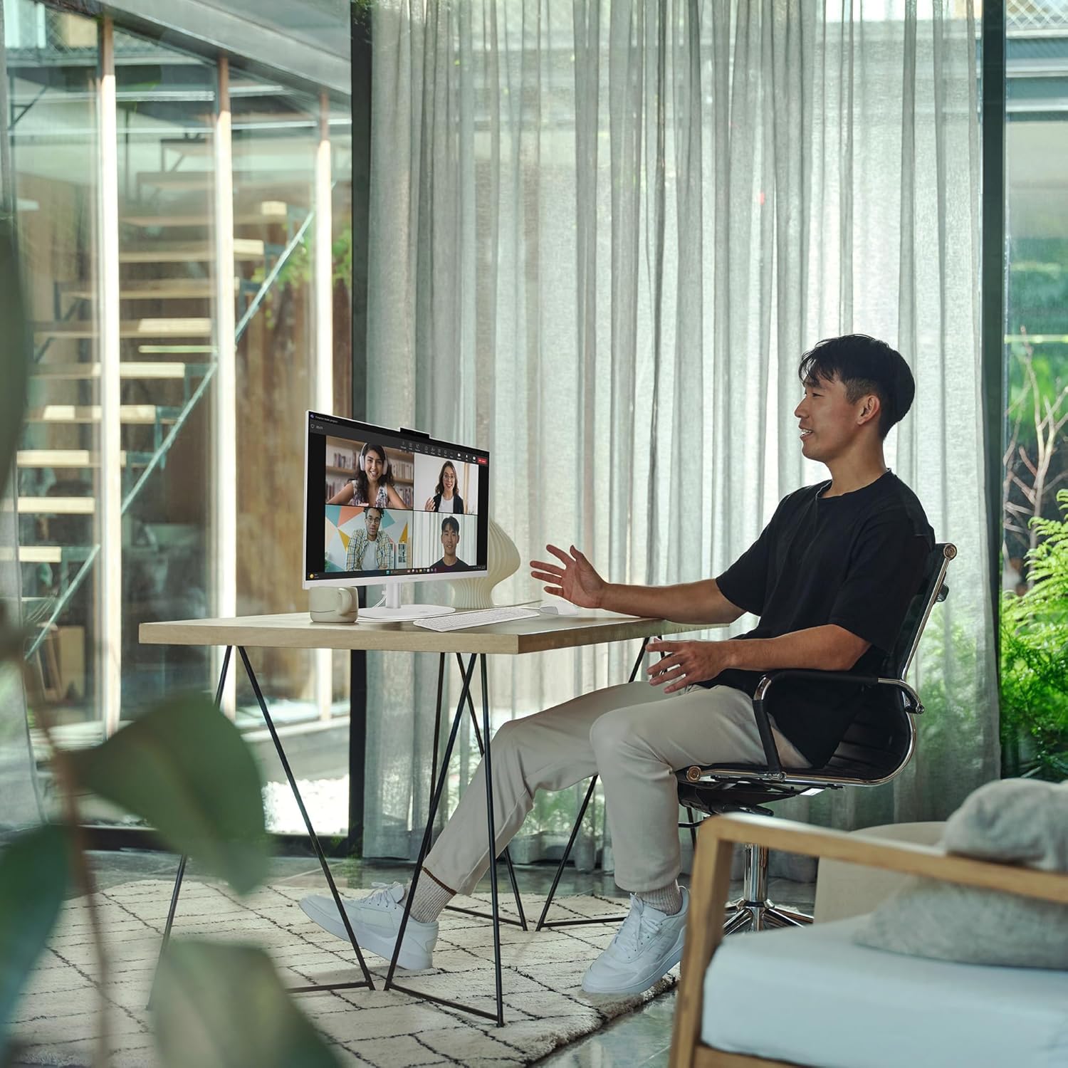 HP OmniStudio 23.8 inch All-in-One Desktop PC, FHD Display, AMD Ryzen 5 40, 8 GB RAM, 512 GB SSD, AMD Radeon Graphics, Windows 11 Home, Cotton White, 24-cv0002 (2026) - Image 12