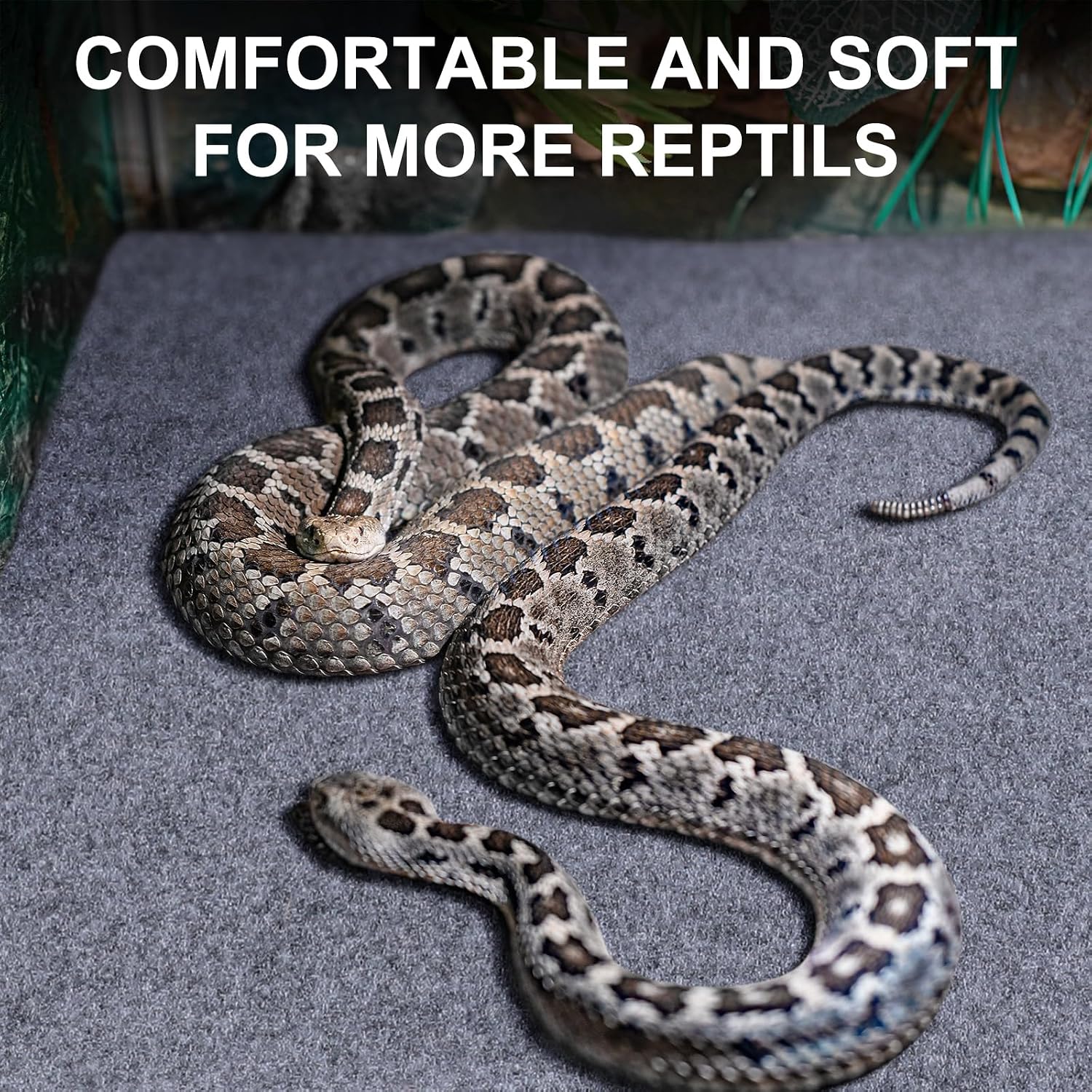 Haull 4 Pcs 24" x 47" Reptile Carpet Pet Terrarium Floor Liners Bedding Substrate Liner Supplies Reptile Cage Mat Tank Accessories for Lizard Bearded Dragon Tortoise Snake Leopard (Grey) - Image 5