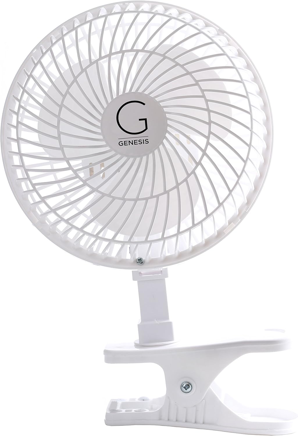 Genesis 6-Inch Clip Convertible Table-Top & Clip Fan Two Quiet Speeds - Ideal For The Home, Office, Dorm, More Off White - Image 4