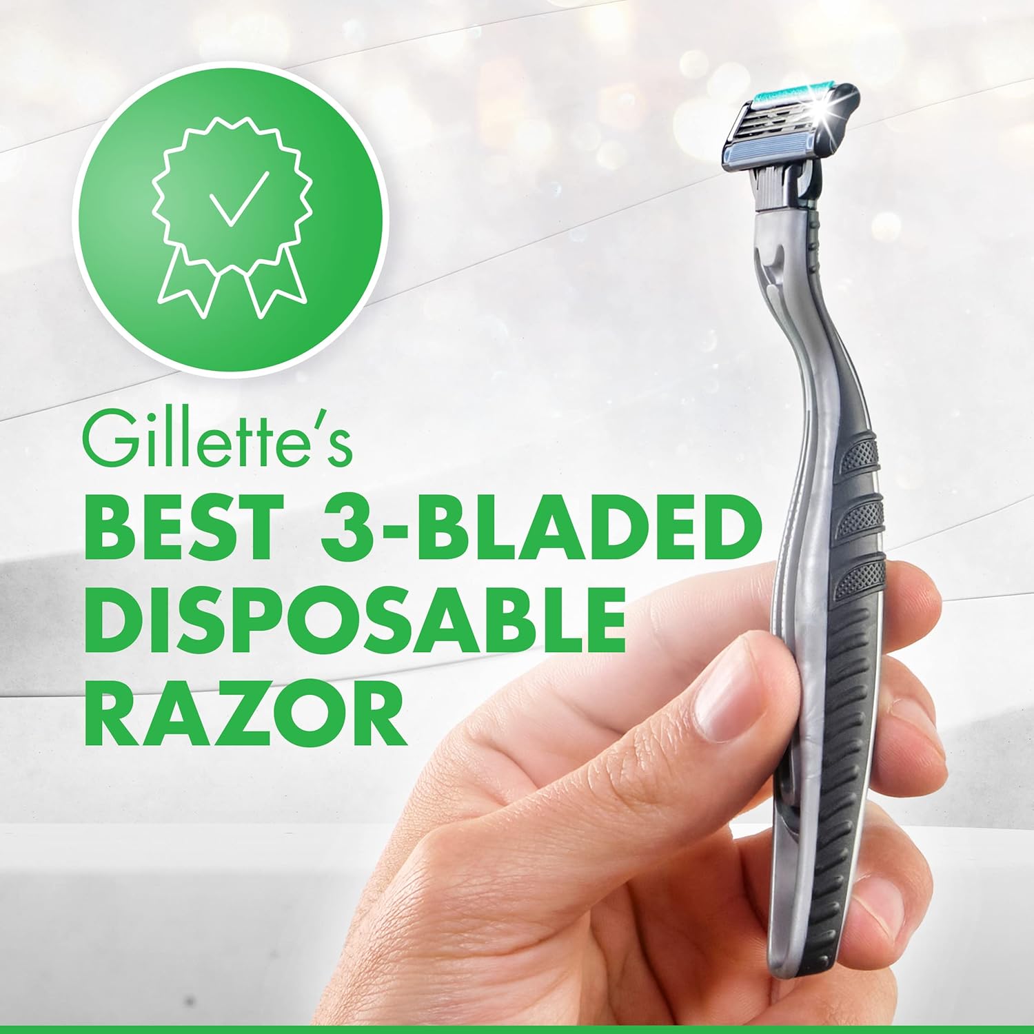 Gillette Mach3 Sensitive Razors for Men, Men’s Disposable Razors, Pivoting Head for Close and Comfortable Shave, 10 Count - Image 7