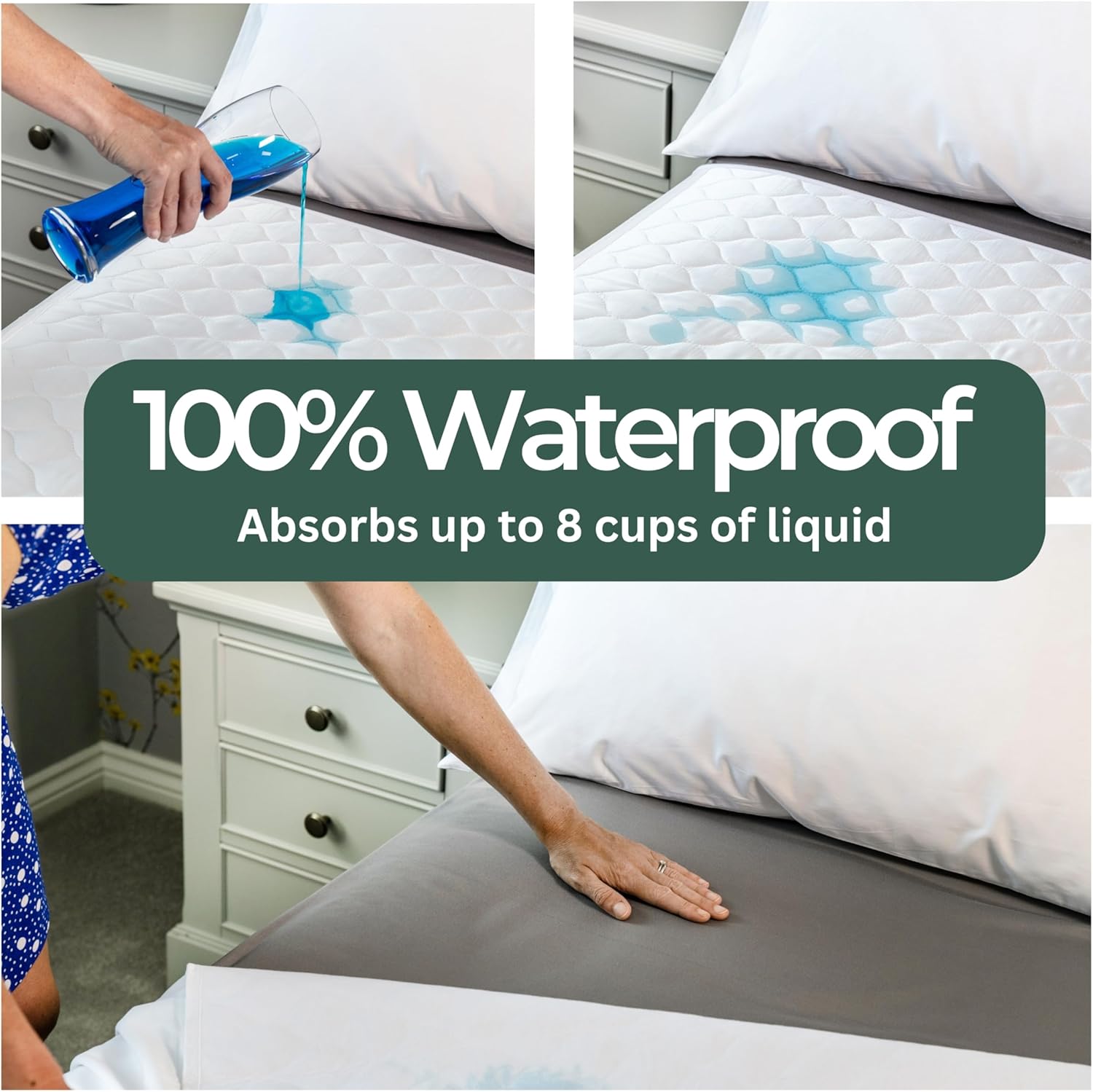 Hygge Sheets®️ Organic Washable Incontinence Bed Pads with Tucks - 100% Waterproof Reusable Mattress Protector Underpads - Rayon derived from Bamboo - Twin - Image 2