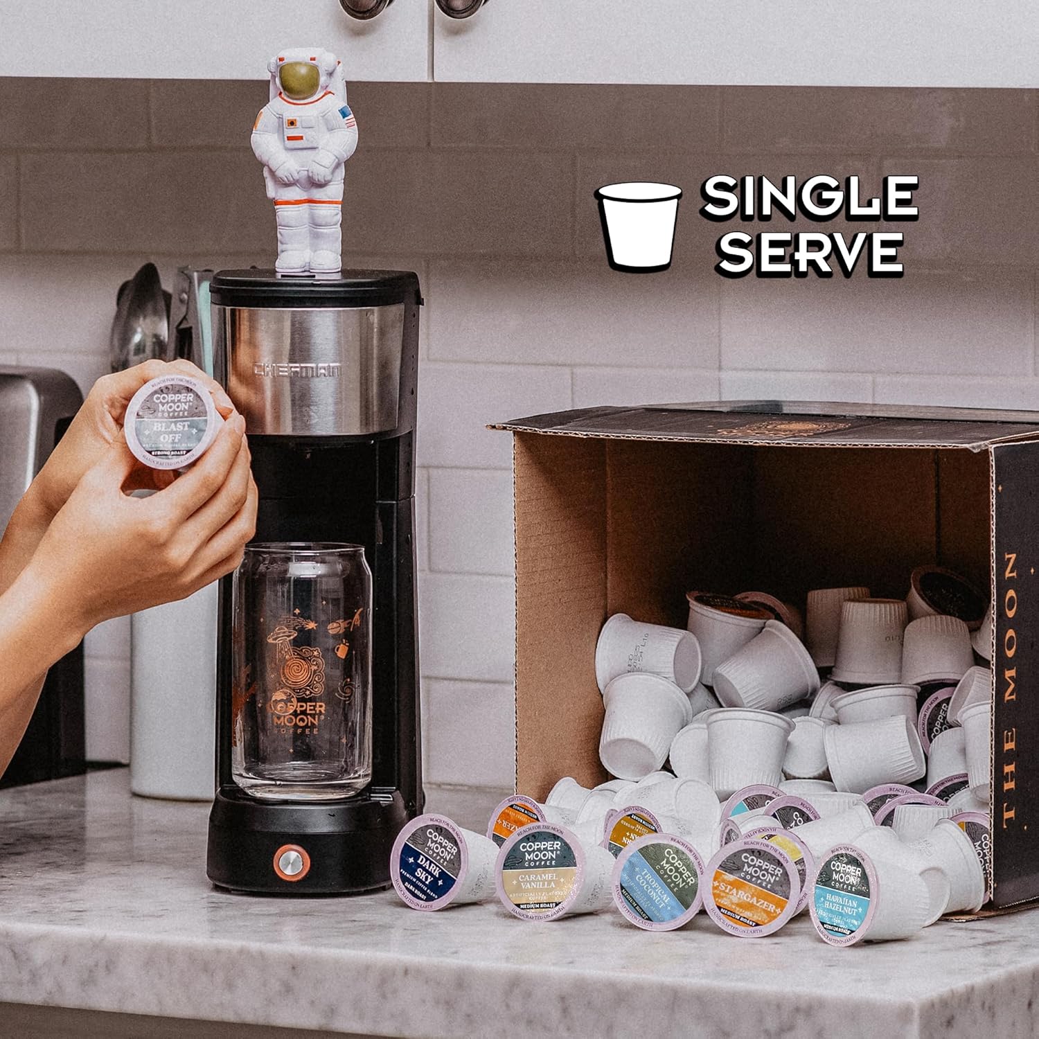 Copper Moon Single Serve Coffee Pods For Keurig K-Cup Brewers, Light Medium & Dark Roast, Variety Pack, 80 Count - Image 7