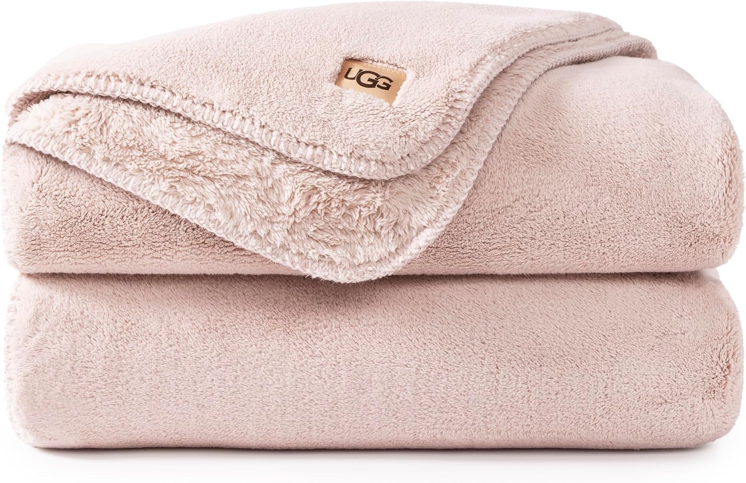 UGG Whitecap Fleece Throw Blanket, Soft Plush Throw for Bed or Chair, Luxury Bedroom Decor, Cozy Blankets, Machine Washable, Spring Decor, 50-inch x 70-inch, Pink Quartz - Image 2