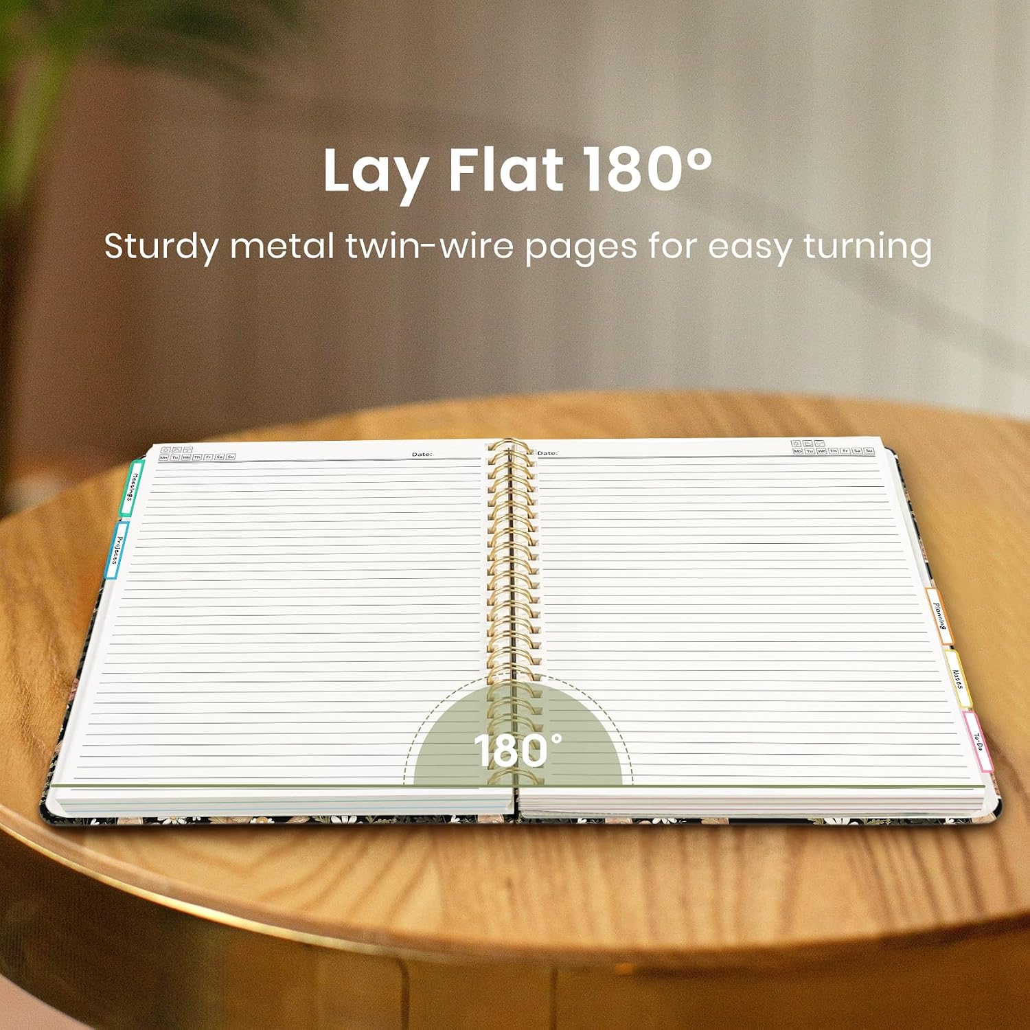 Large Spiral Notebook with Dividers & Tabs, 8.5" x 11" Hardcover 5 Subject Notebook for Work, 280 Pages, College Ruled, Cute Journal for Women, Perfect for Study & Office Note Taking, Mushroom - Image 5