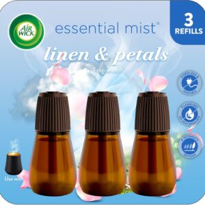 Air Wick Essential Mist Refill, 3ct, Linen & Petals, Air Freshener, Essential Oils