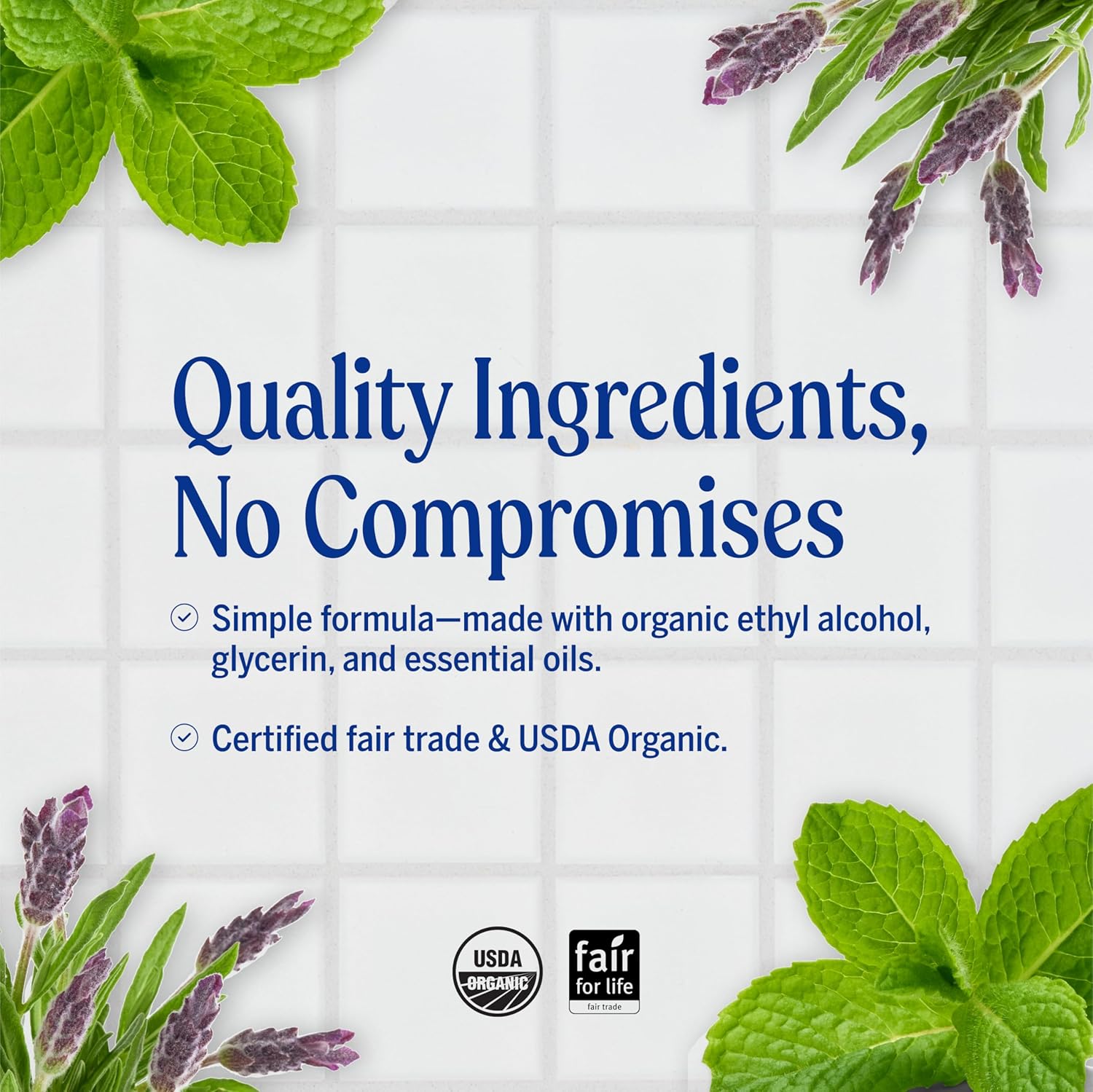 Dr. Bronner's Organic Hand Sanitizer Spray Variety Pack Travel Size Bulk, Simple & Effective Formula, Scented, No Harsh Chemicals - Lavender & Peppermint, 2oz (6-Pack) - Image 3