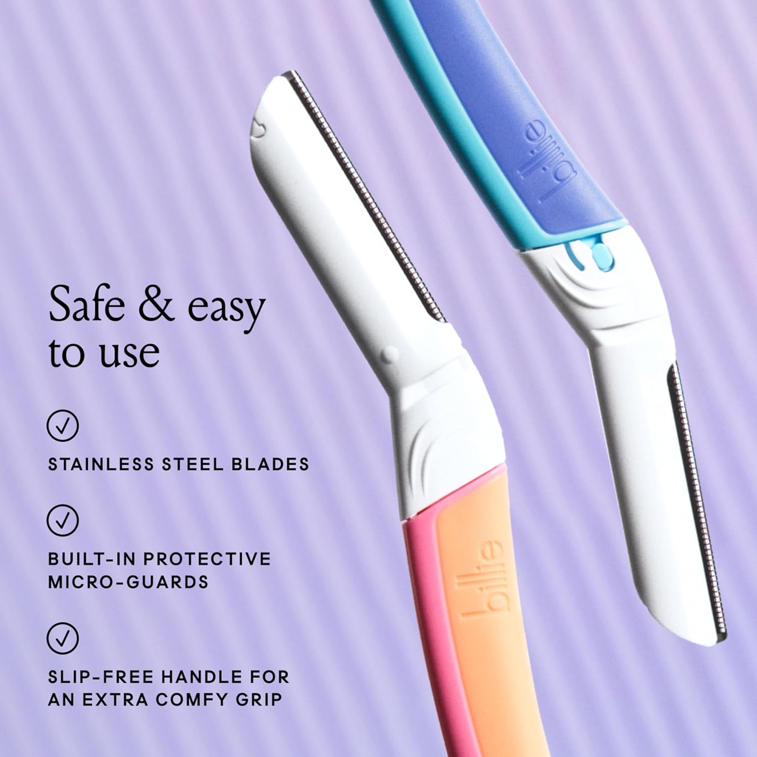 Billie - Dermaplane Starter Kit - Reusable Handle + 3 Refill Blades - Remove Facial Hair + Perfectly Shape Brows - Dermatologist-Approved - Malibu - Image 5