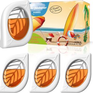 Air Freshener for Home, 4 Pack, Hawaiian, Odor Eliminator for Small Area Closets Bathroom Pets Strong Odor, Up to 120 Days