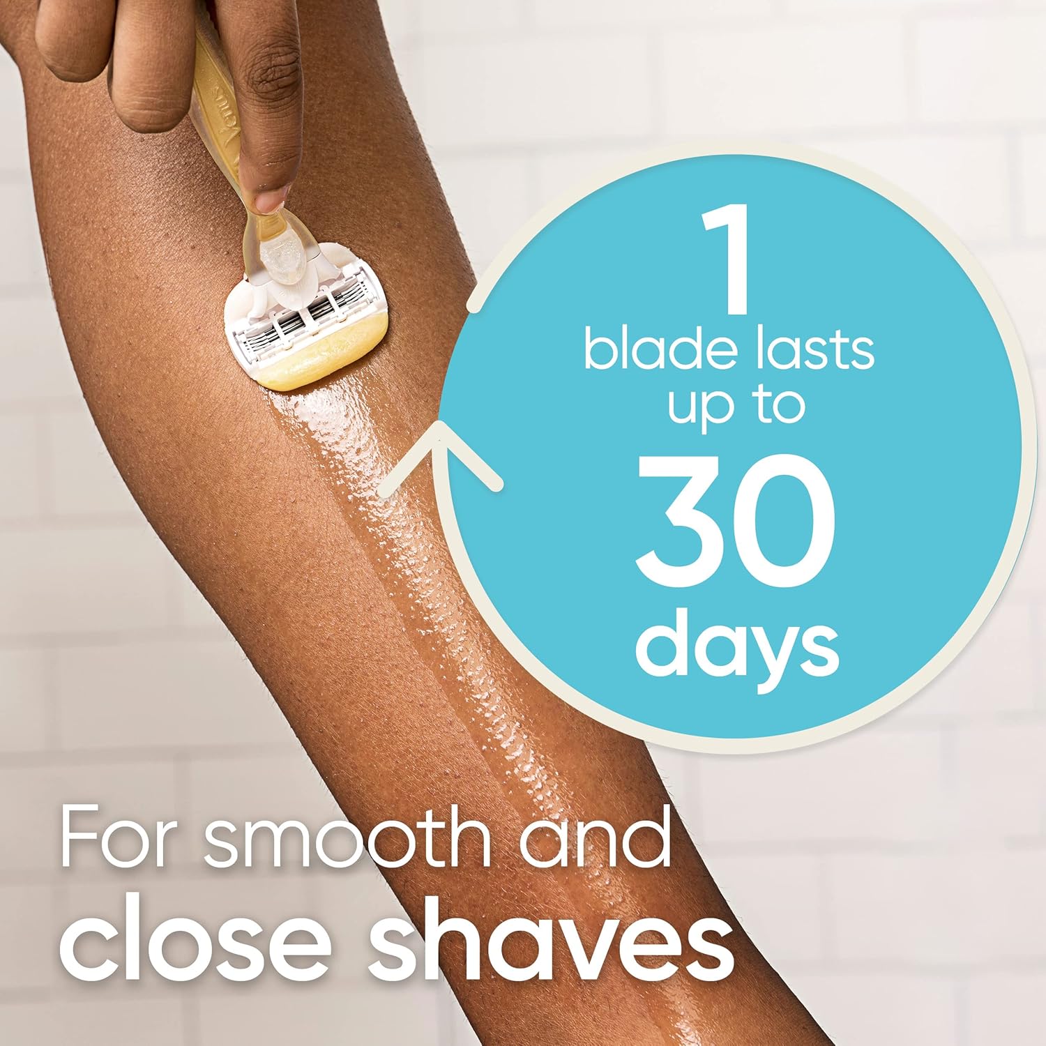 Gillette Venus ComfortGlide Womens Razor Blade Refills, 6 Count, Infused with Olay Coconut Scent - Image 4