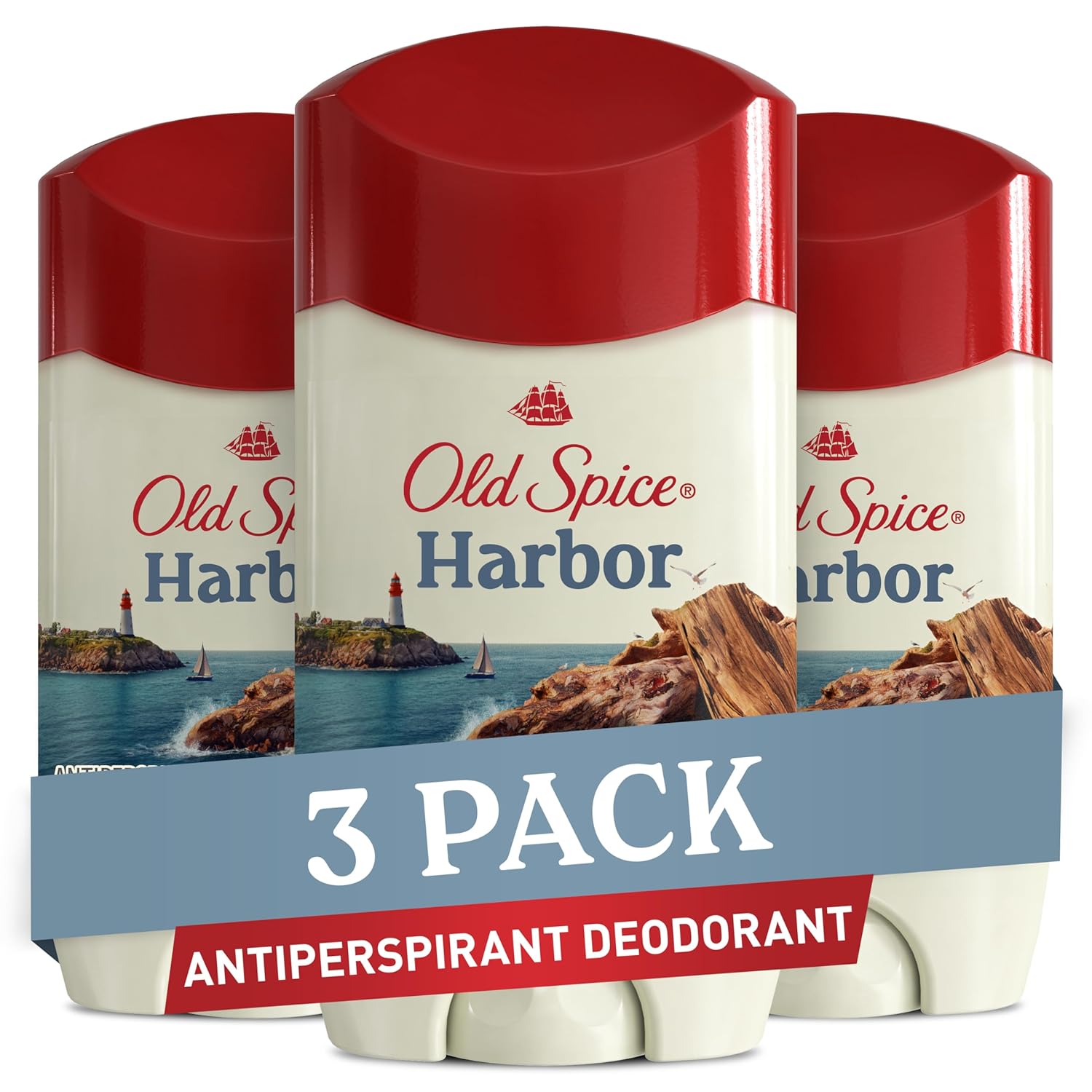Old Spice Antiperspirant & Deodorant for Men, 24/7 Sweat & Odor Protection, 24/7 Freshness with Long Lasting Scent, Gentle on Skin, Dry Feel, Harbor with Coastal Breeze Scent, 2.6 oz (Pack of 3) - Image 2