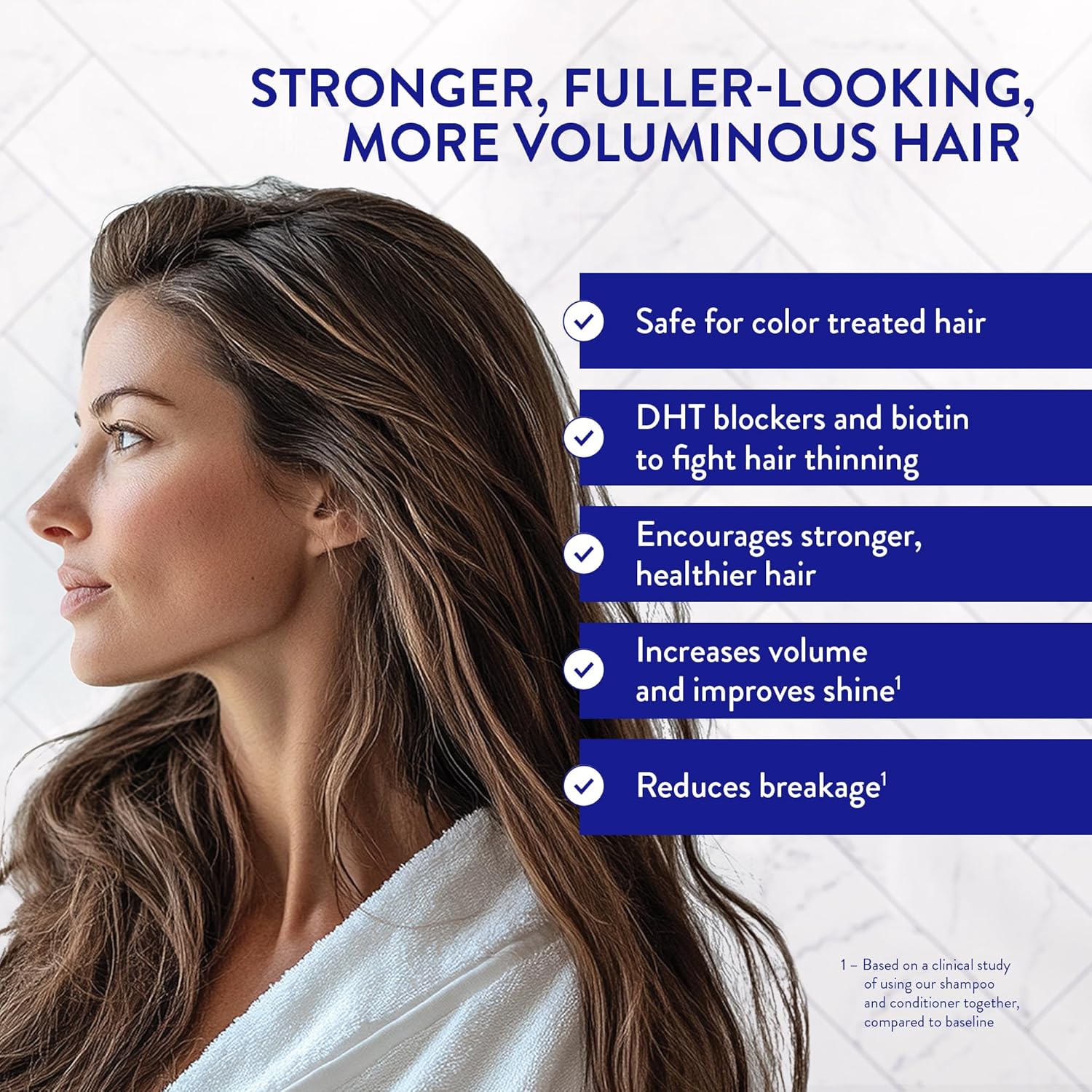 Routine Wellness Anti-Thinning Volumizing Shampoo for Thinning Hair & Hair Loss - Grow Your Confidence with Biotin & DHT Blockers - 14 oz Coconut & Vanilla - Image 4