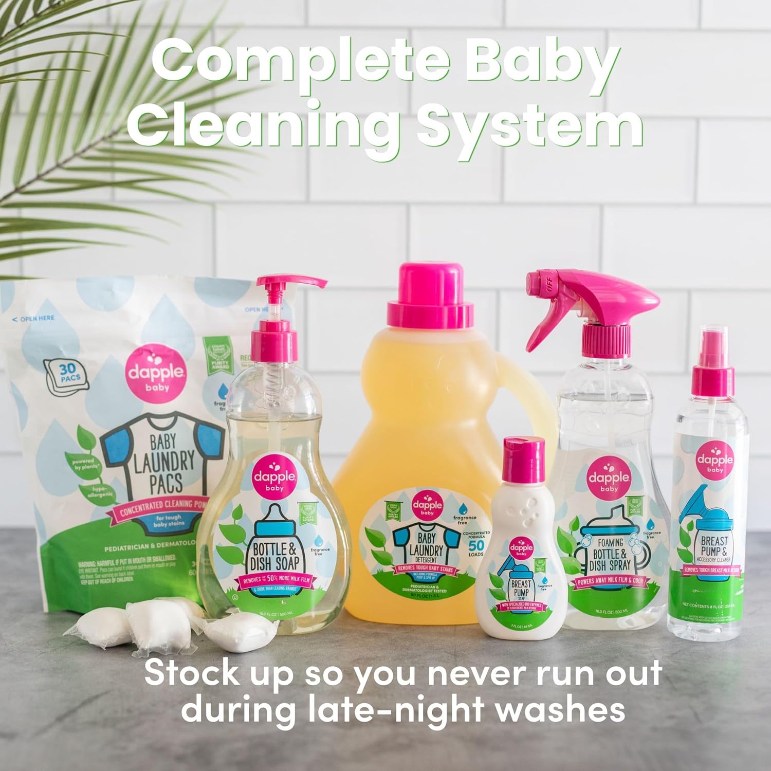 Dapple Baby Fragrance-Free Foaming Baby Bottle & Dish Soap - 13 fl oz - Cleans Bottles, Sippy Cups, Pacifiers, Breast Pumps, & More - Gently Removes Milk Film & Odors - Fragrance Free - Image 7