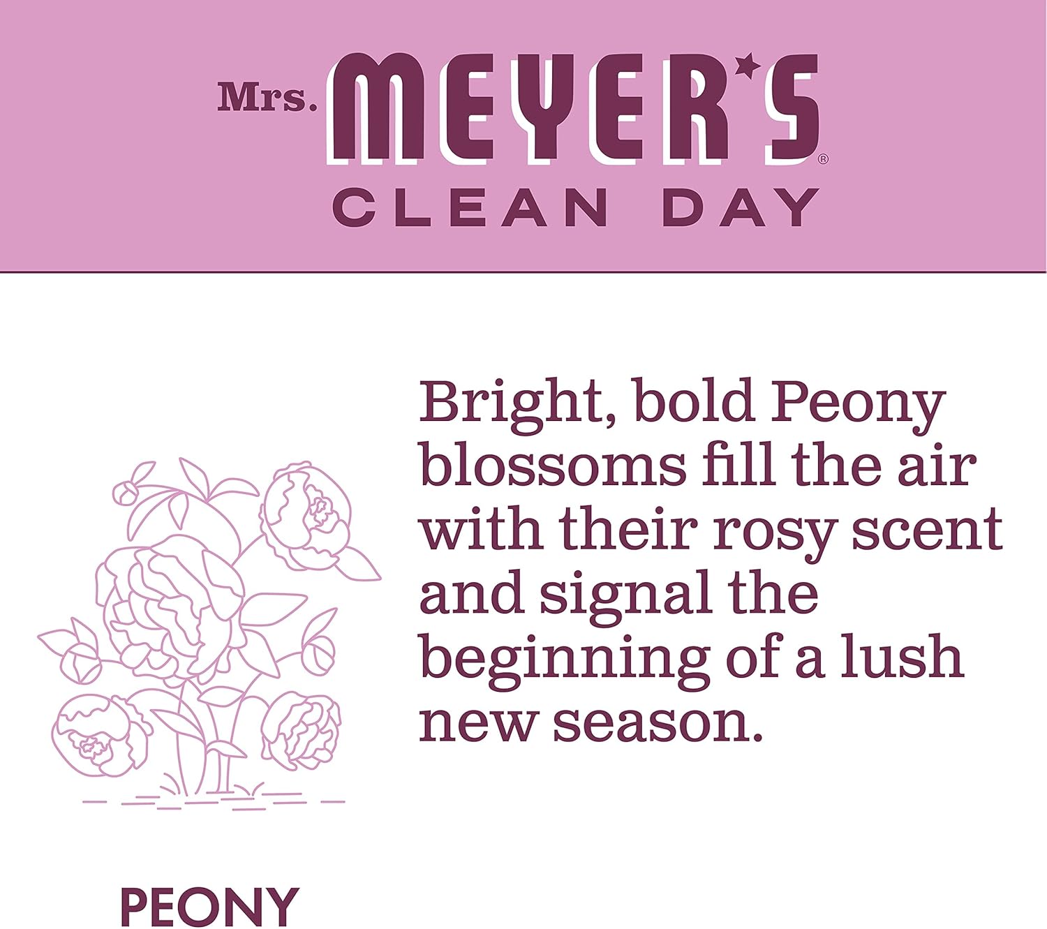 Mrs. MEYER'S Kitchen Set, Dish Soap, Hand Soap, and Multi-Surface Cleaner, 3 CT (Peony) - Image 7
