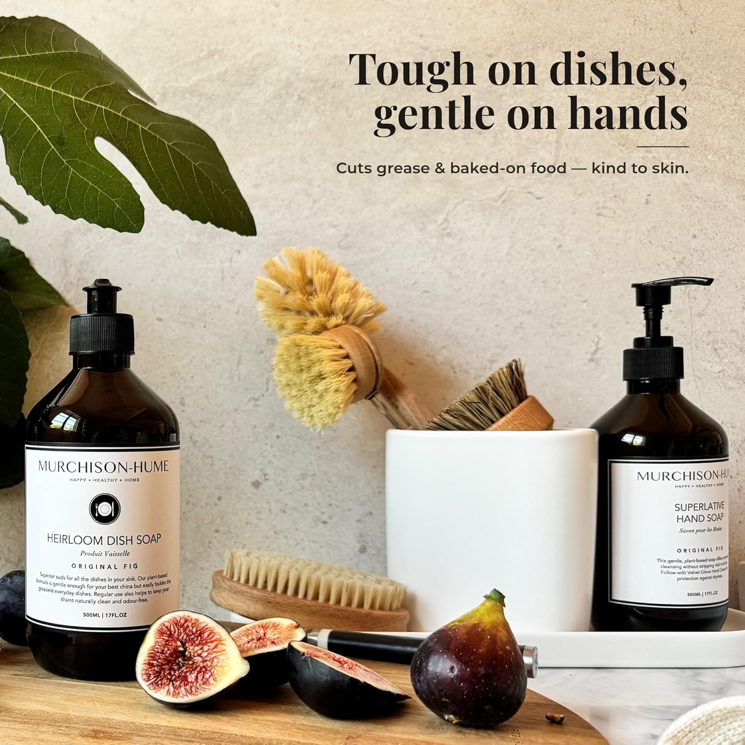 Murchison-Hume Heirloom Dish Soap | Plant-Based Dishwashing Liquid | Cuts Grease | Gentle on Hands | Hypoallergenic | Biodegradable | Safe for Fine China | Original Fig | 17 fl oz - Image 7