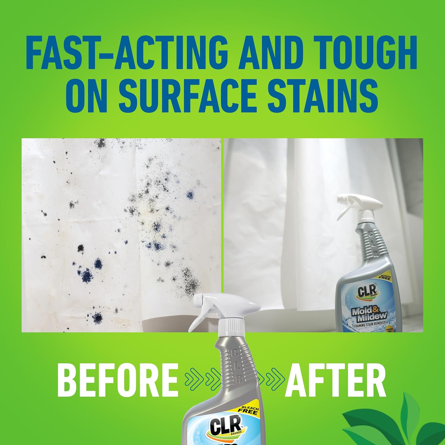 CLR Brands Mold and Mildew Stain Remover, 32 oz. Spray Bottle, Pack of 2, Multi-Surface Stain Remover, Works on Tile, Wood, Concrete, Glass, and More - Image 6