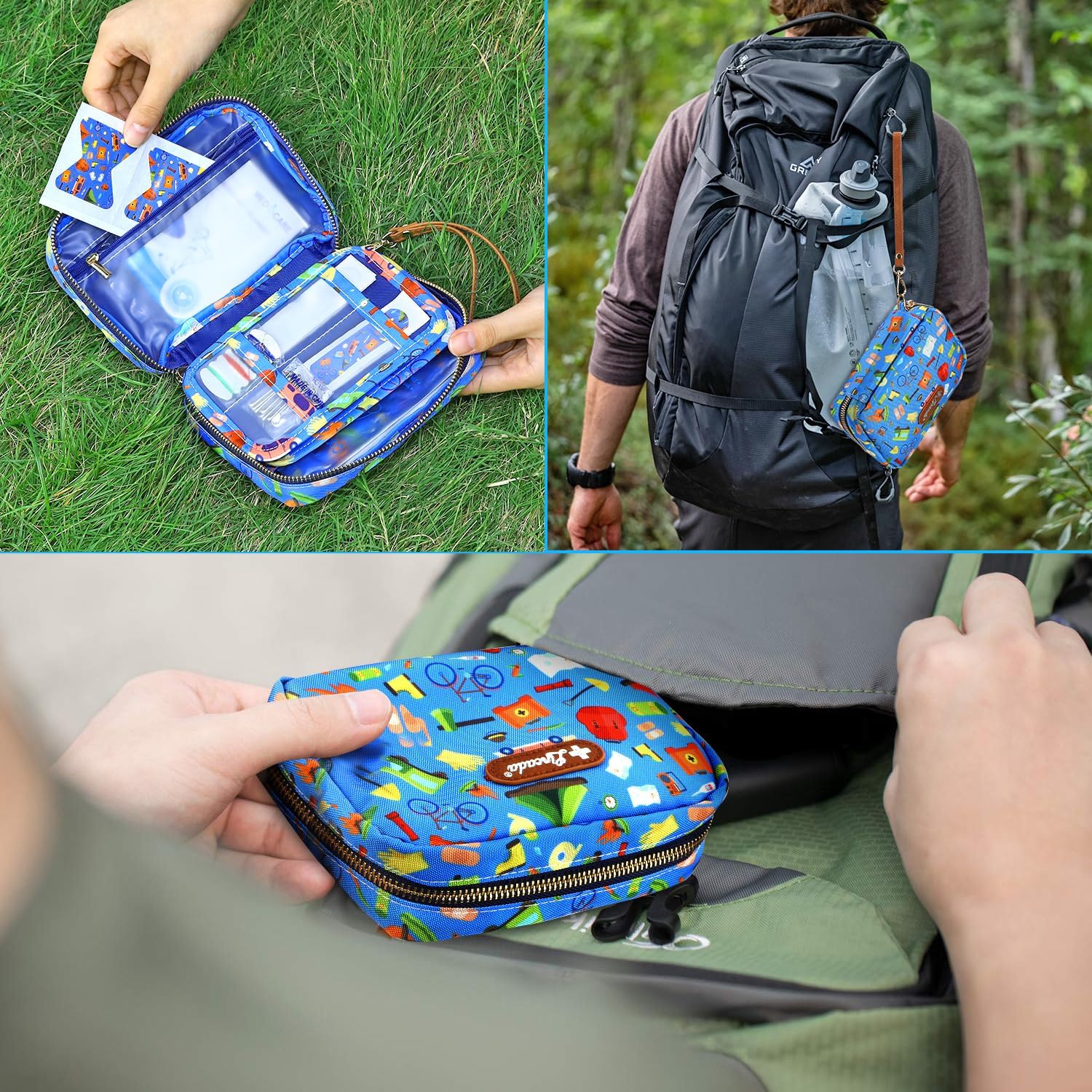 Portable Travel First Aid Kit for Kids and Adults, 143 Pieces All-Purpose Emergency First Aid Kit for Home, Car, Diaper Bag, Survival, Camping, Hiking, and More - Image 6