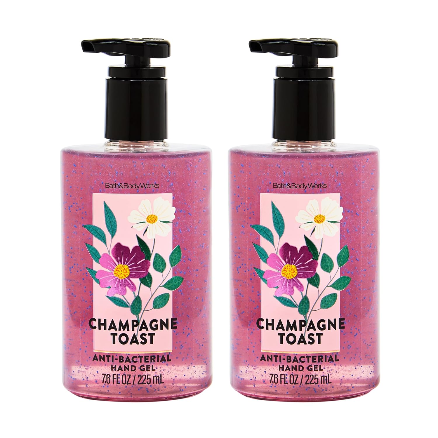 Bath & Body Works Champagne Toast Hand Sanitizer with Pump - Conditioning Hand Sanitizer for Soft, Clean Hands - Iconic Bubbly Fragrance - Vitamin E & Aloe-Infused - Thoughtful Gift - 2-Pack - Image 2