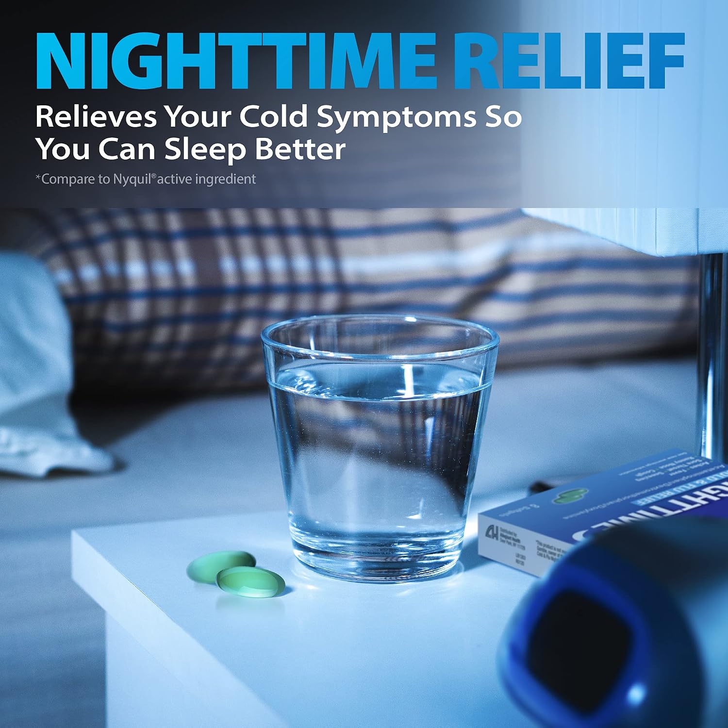 HealthA2Z® Nighttime, Cold & Flu Medicine, Powerful Multi-Symptom Daytime and Nighttime Relief (20 Softgels) - Image 7