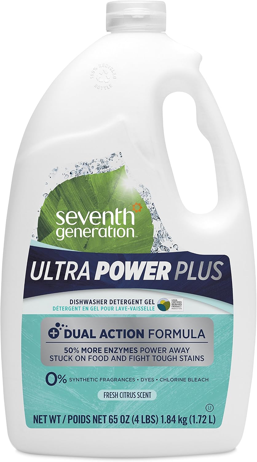 Seventh Generation Ultra Power Plus Auto Dish Gel, Fresh Citrus Scent, 65 Ounce - Image 4