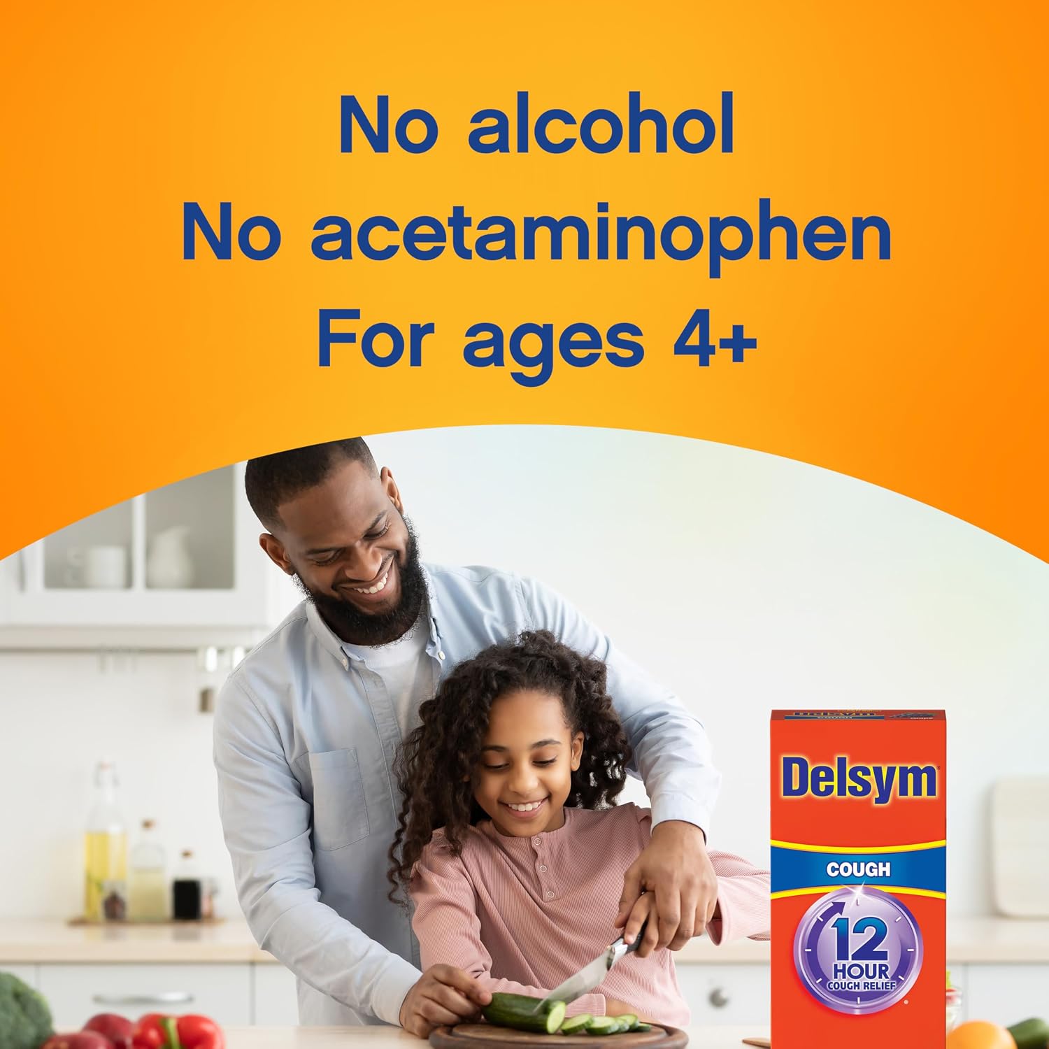 Delsym 12 Hour Cough Medicine for Adults, Powerful Relief for 12 Hours, Cough Suppressant Liquid with Extended-Release Dextromethorphan, Grape Flavor Liquid Cough Syrup, 5 Fl Oz (Pack of 1) - Image 5
