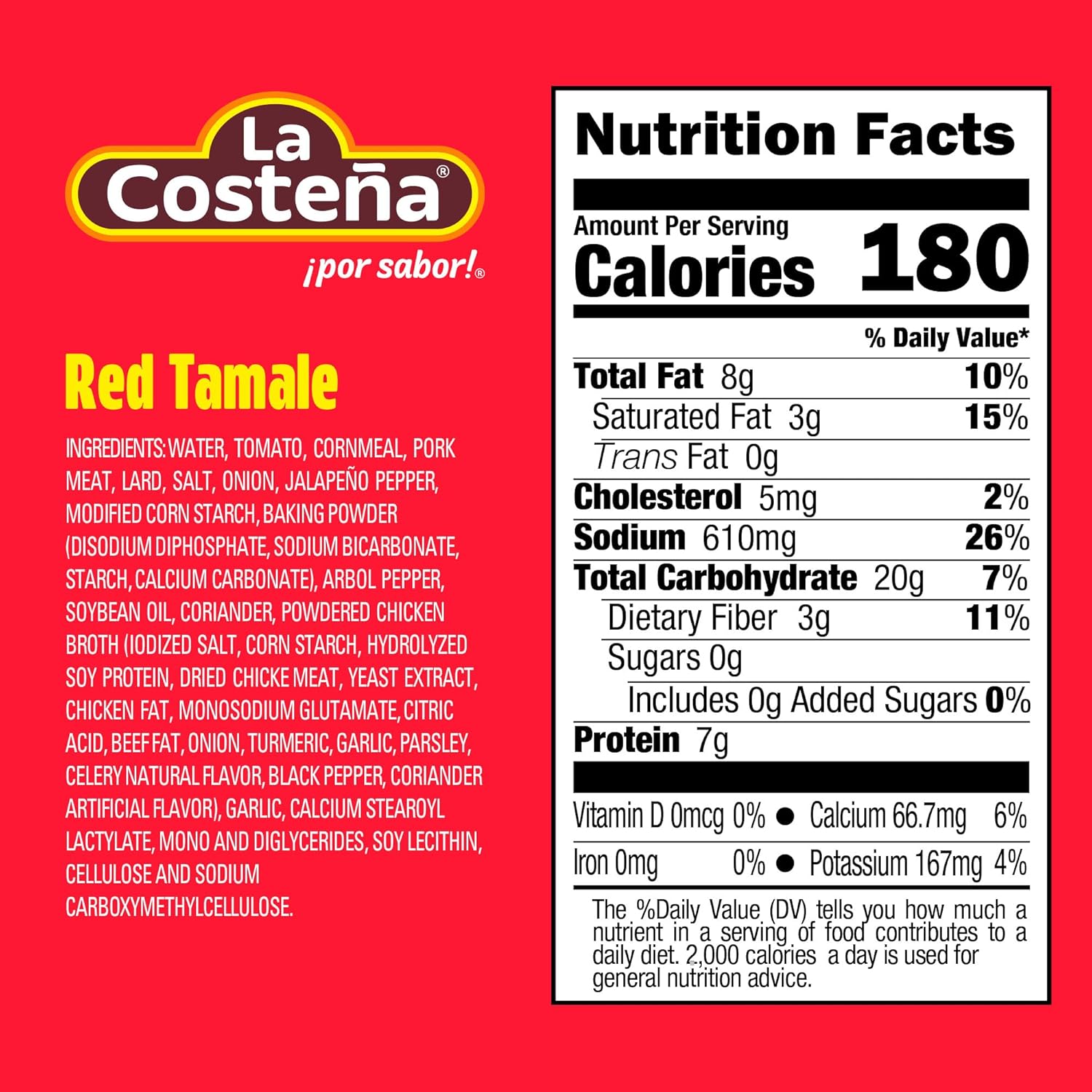 La Costeña Red Tamales - Made with Pork, Red Sauce & Masa Corn Meal - Microwavable Ready to Eat Meals No Refrigeration - Premade Easy Meals - Instant Lunch To Go - Mexican Food - 3.8 oz, 12 Pack - Image 3