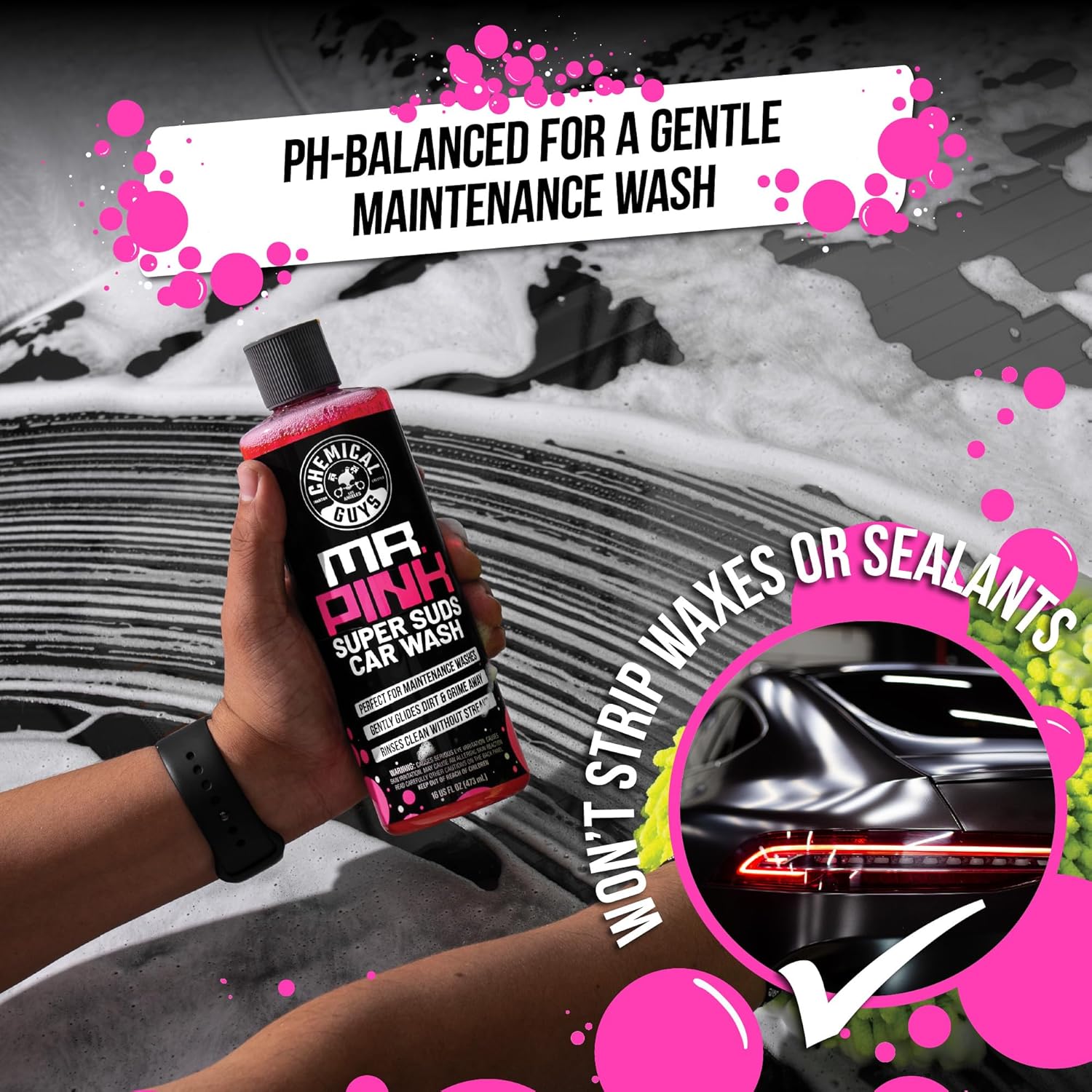 Chemical Guys Car Detailing Kit, Car Cleaning Kit with Total Interior Cleaner & Protectant, Sprayable Wheel Cleaner, Car Wash Soap, Bucket, Brushes, and Detailing Accessories - 17 Piece Wash Kit - Image 8