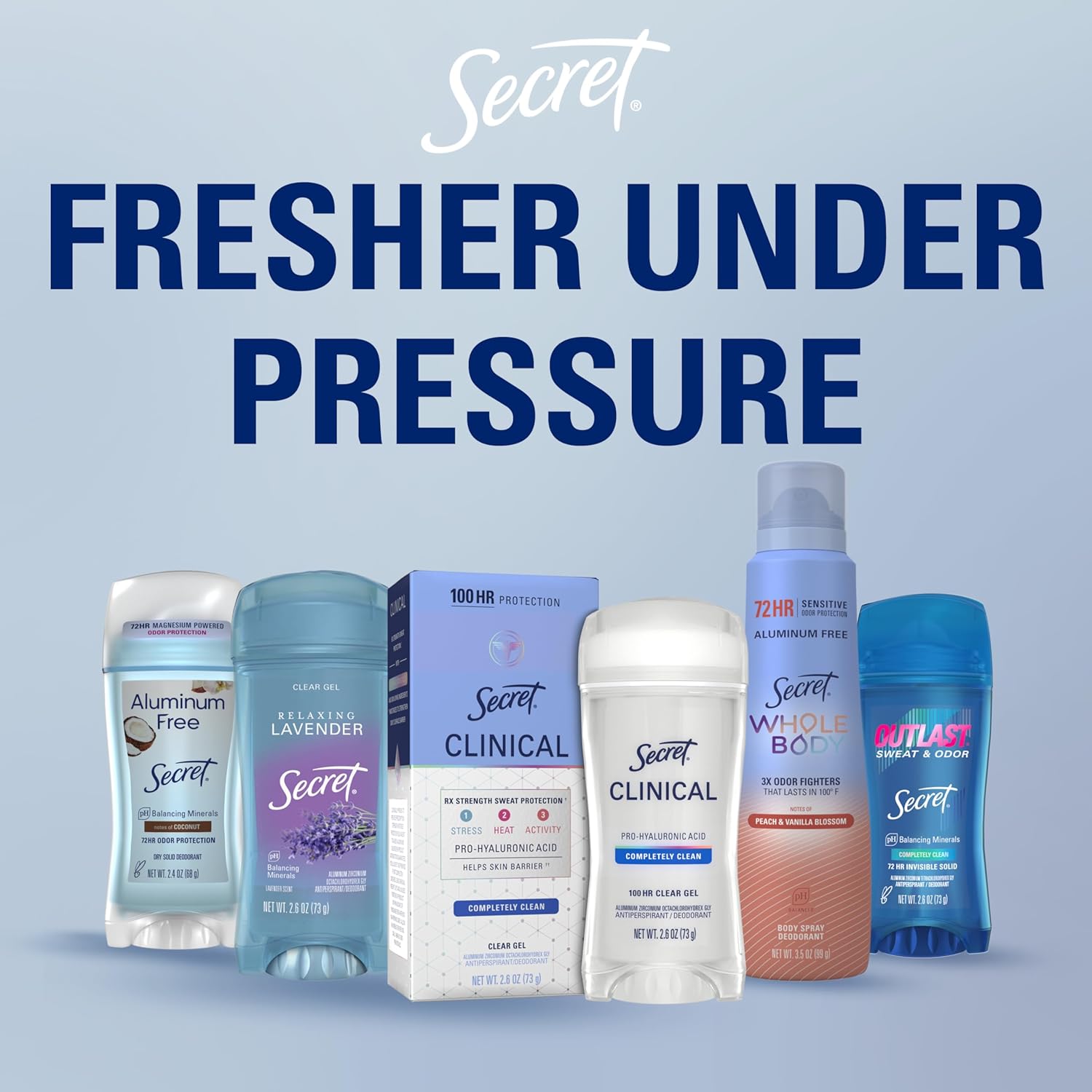 Secret Antiperspirant and Deodorant for Women, Invisible Solid Deodorant, 24 Hour Sweat and Odor Protection, pH Balanced, Gentle on Skin, Deodorant Stick for Women, Shower Fresh Scent, 2.6 oz - Image 11
