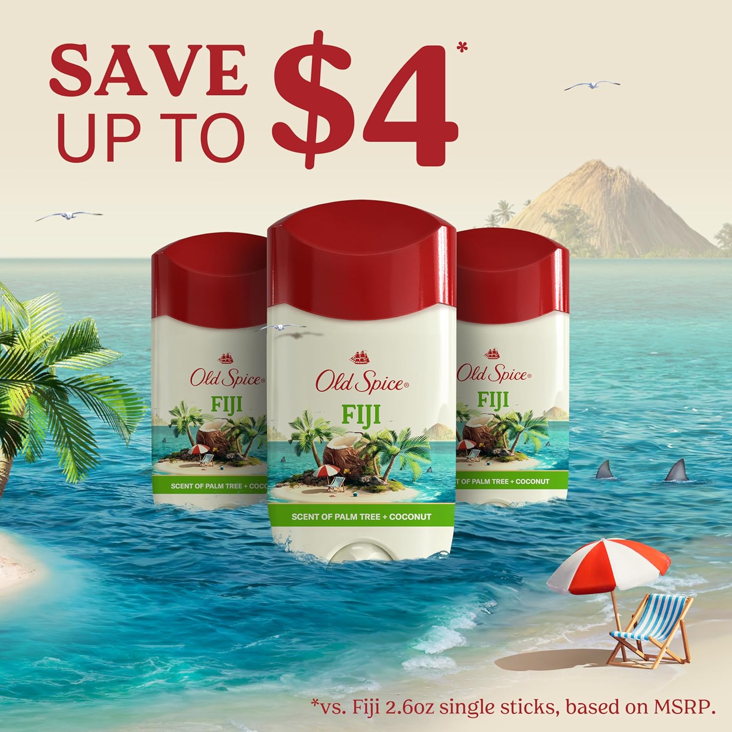 Old Spice Men's Antiperspirant & Deodorant, 24/7 Lasting Freshness, Advanced Sweat & Odor Protection with Skin Conditioners, Invisible Solid, Fiji with Palm Tree Scent, 3.4 oz (Pack of 3) - Image 7