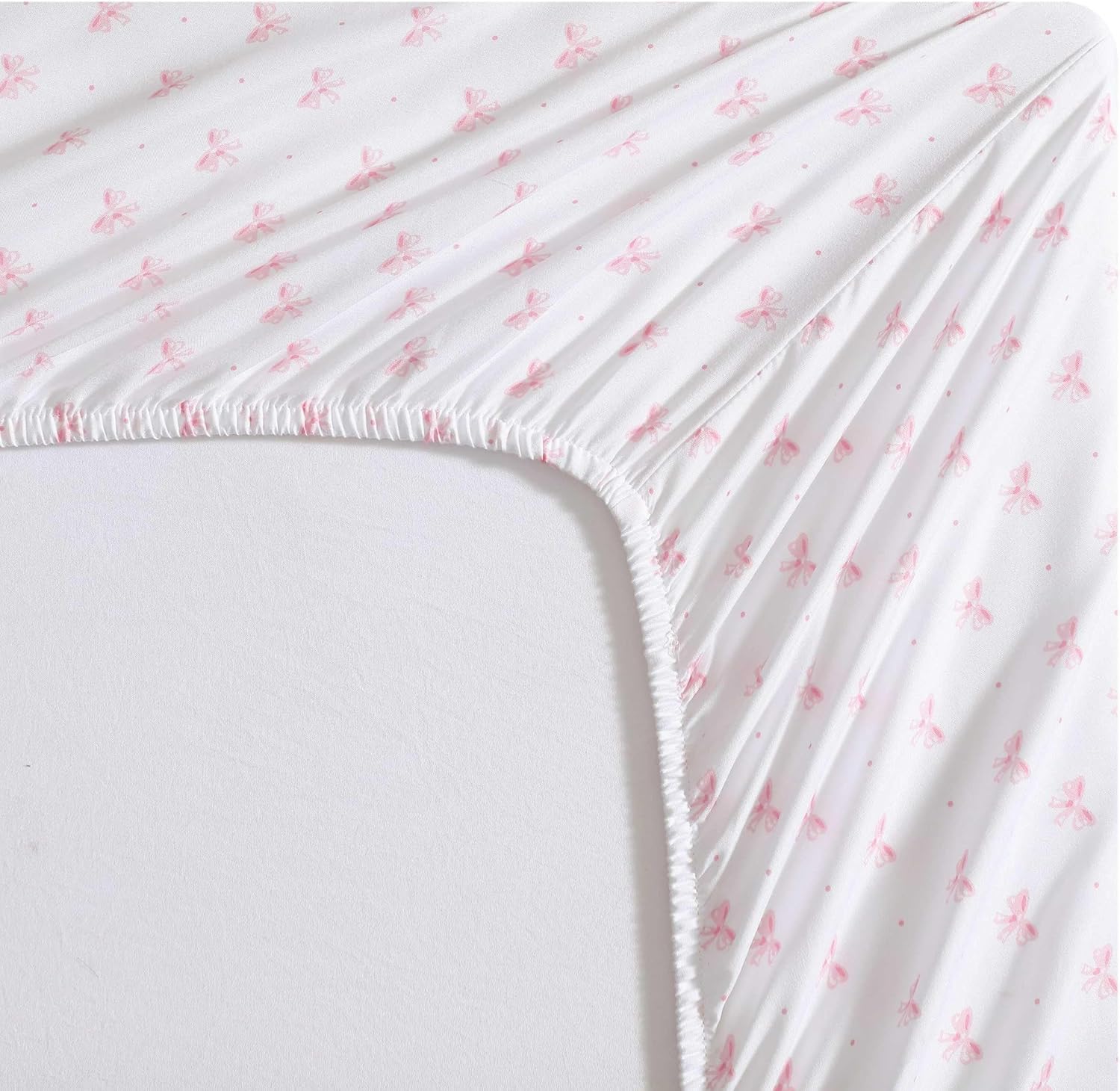 Laura Ashley Kids - Twin XL Sheet Set, Ultra-Soft Microfiber Bedding with Fully Elastic Fitted Sheet, Kids Bed Set with Pillowcase, Easy Care Bedding, College Dorm Room Essentials (Lovely Bows) - Image 6