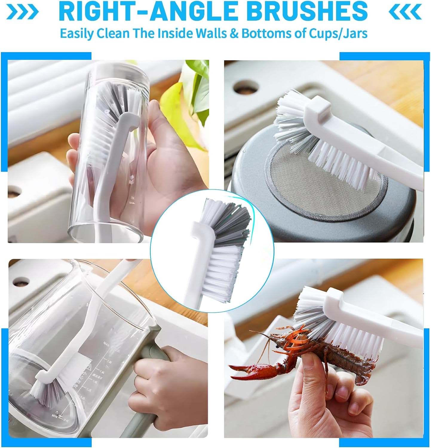15Pcs Crevice Cleaning Brush Set, Hard Bristle Scrub Brushes Tools for Deep Cleaning Gap,Window Groove Cleaning Brush for Sliding Door Sill Tile Lines Shutter Corner Sink Teapot Bottle (1 Set) - Image 6
