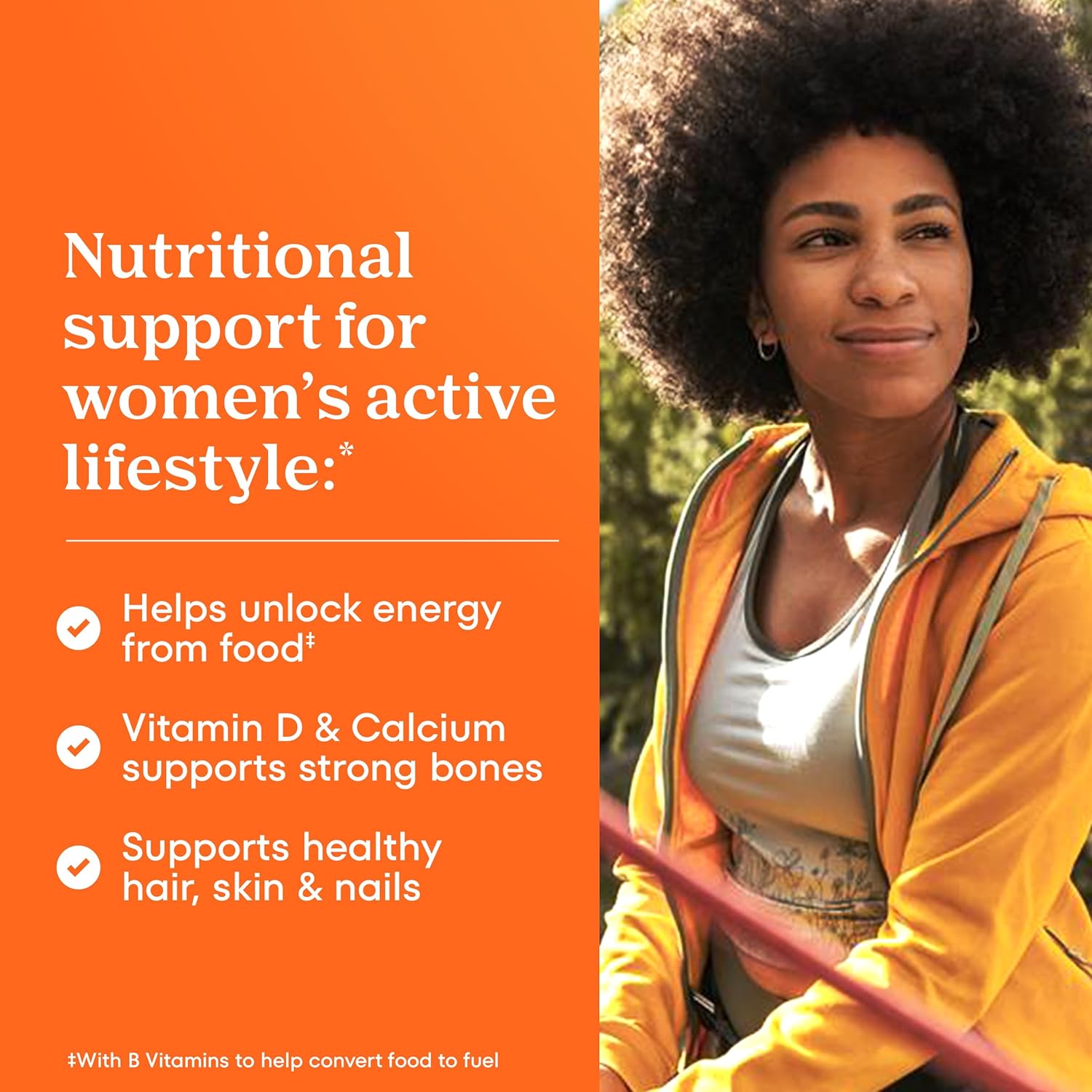 One A Day Multivitamin for Women- Daily Vitamins for Woman with Biotin, Calcium, Folic Acid, Iron & Zinc, Complete Women’s Vitamins, 200 Ct (Packaging May Vary) - Image 3
