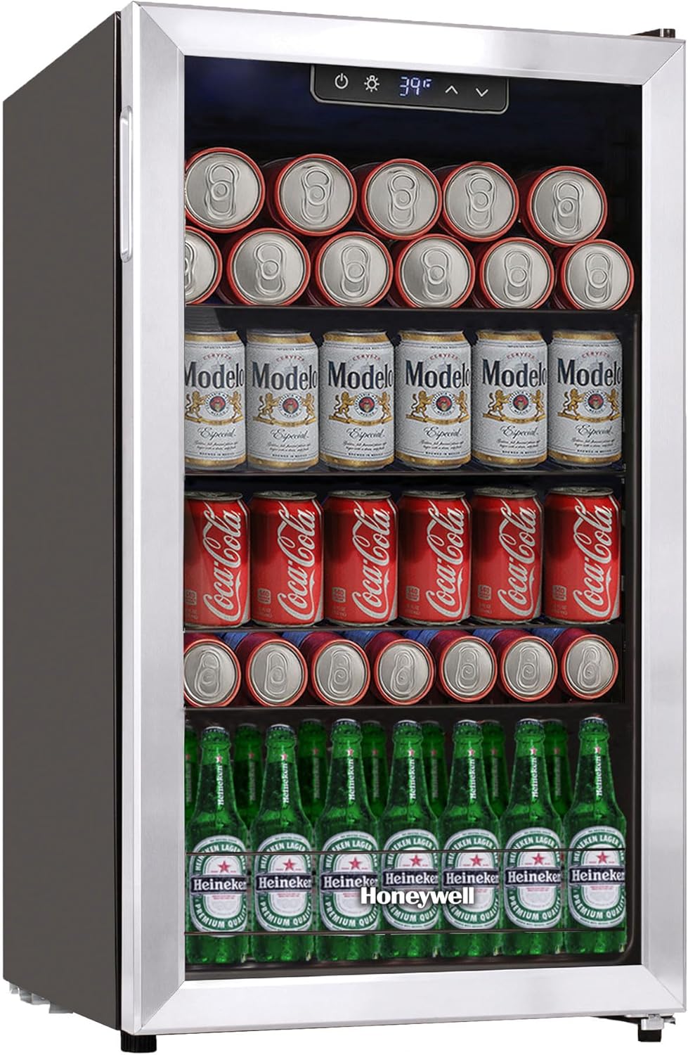 Honeywell Beverage Refrigerator and Cooler, 116 Can Mini Fridge with Glass Door for Soda Beer or Wine for Office or Bar with Adjustable Removable Shelving, Commercial Grade - Image 6