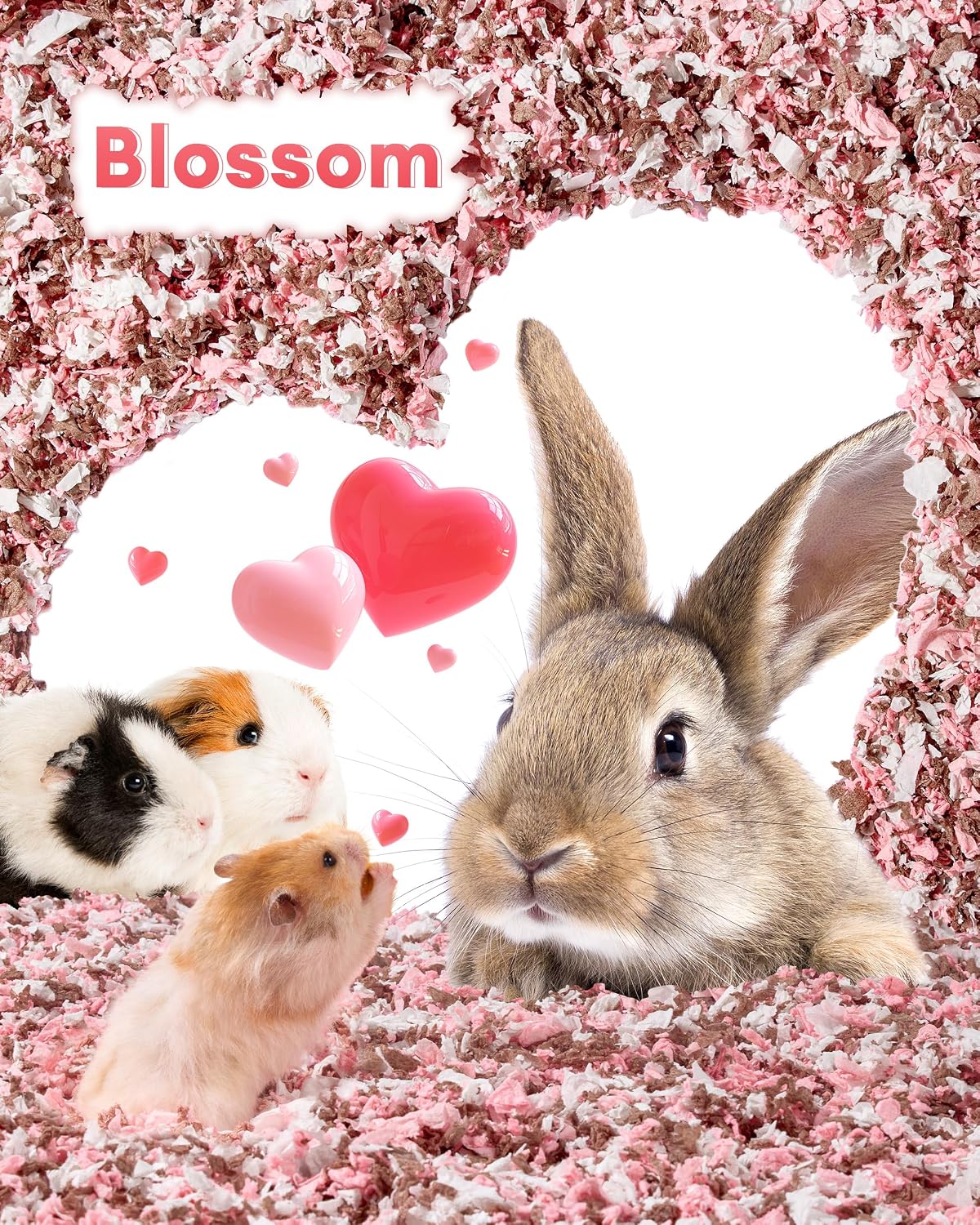 BUCATSTATE Hamster Bedding 15L, 99% Dust-Free Guinea Pig Paper Bedding Odor Control Paper Bedding, Cozy Small Animal Bedding for Rabbit Rat Syrian Dwarf Hamsters Gerbils (Blossom) - Image 7