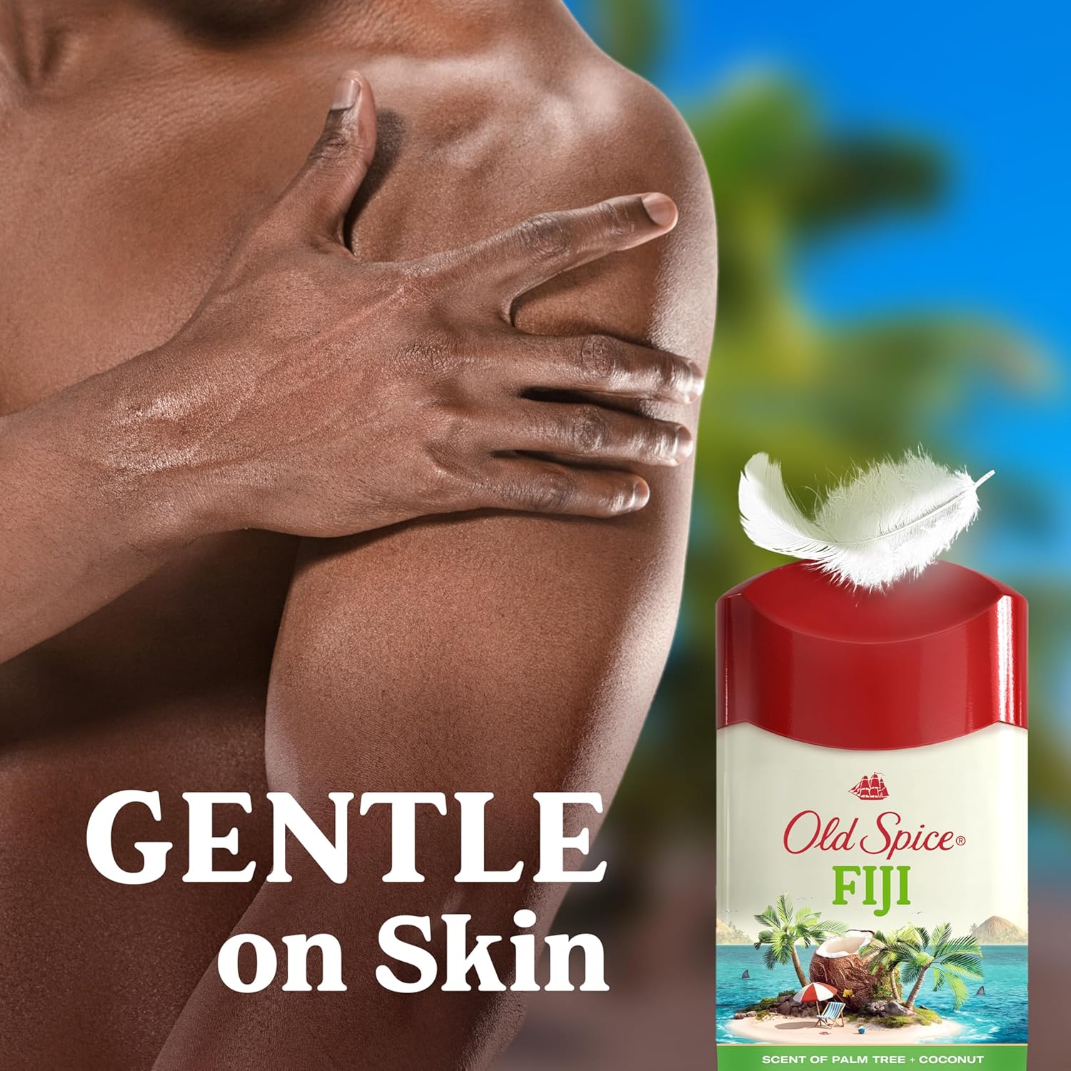 Old Spice Dry Feel Antiperspirant Deodorant for Men, 24/7 Sweat & Odor Protection, Gentle on Skin with Skin Conditioners, Dry Feel Stick, Fiji with Palm Tree + Coconut Scent, 2.6 oz (Pack of 2) - Image 6