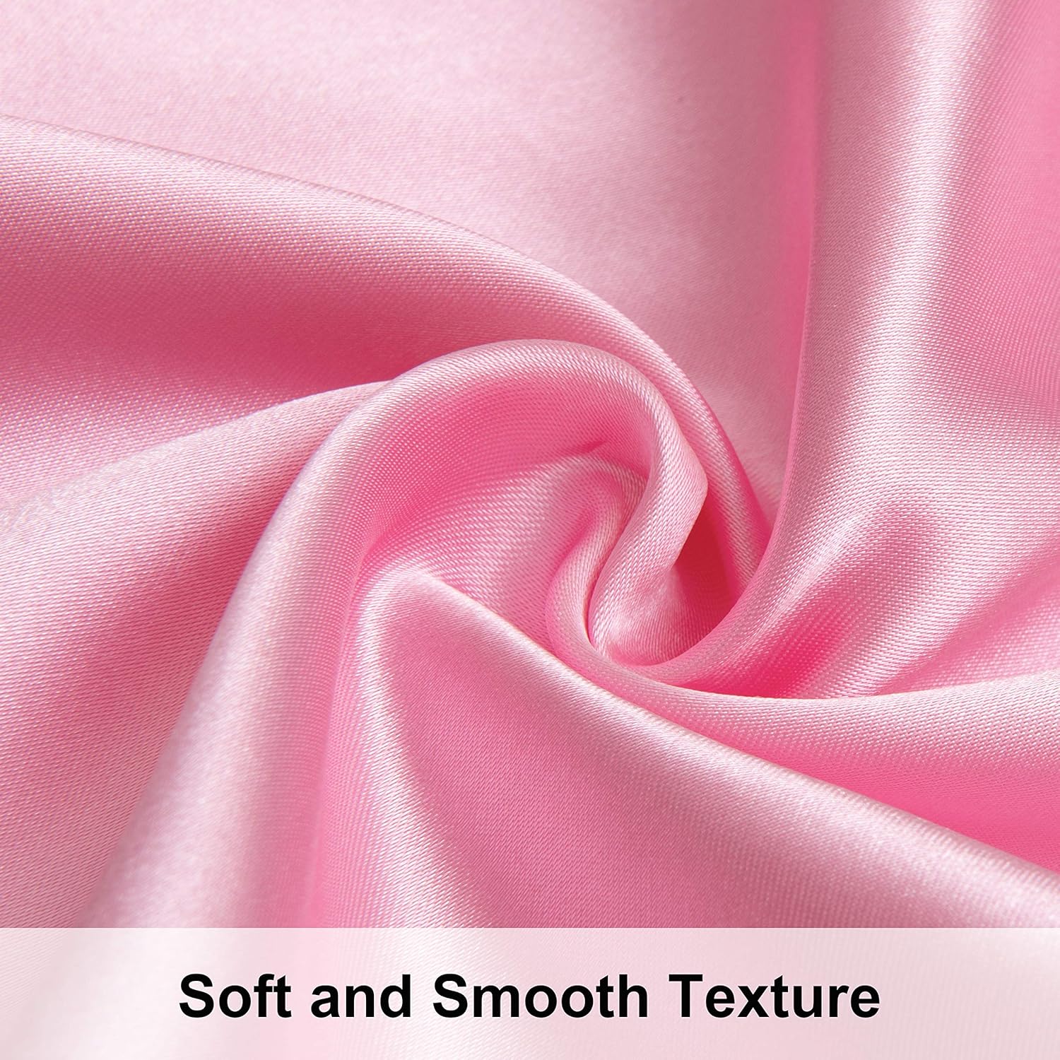 NTBAY 2 Pack Satin Standard Pillowcases for Hair and Skin, Luxurious and Silky Pillow Cases with Envelope Closure, 20x26 Inches, Pink - Image 3