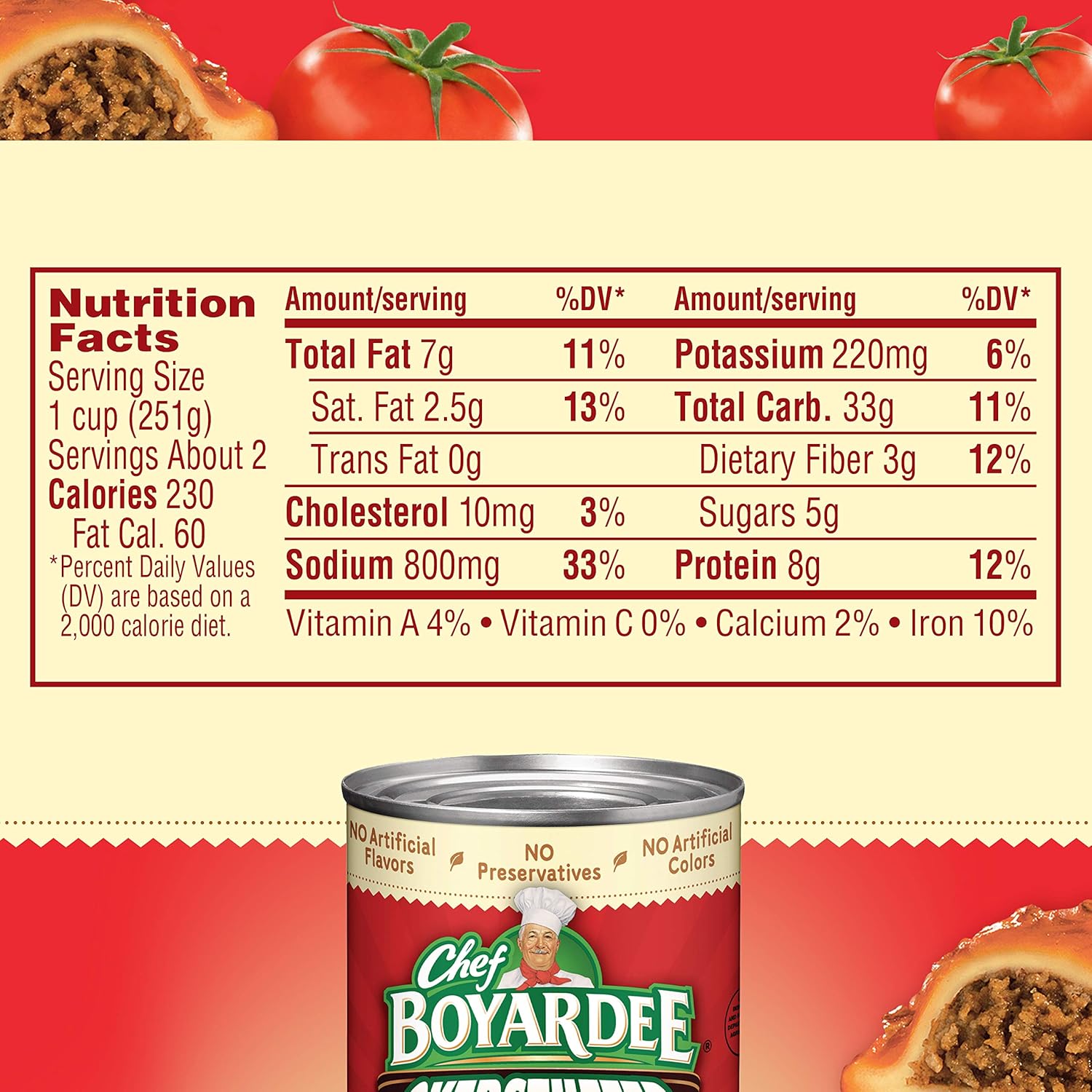 Chef Boyardee Overstuffed Beef Ravioli, 15 oz, 12 Pack - Image 3