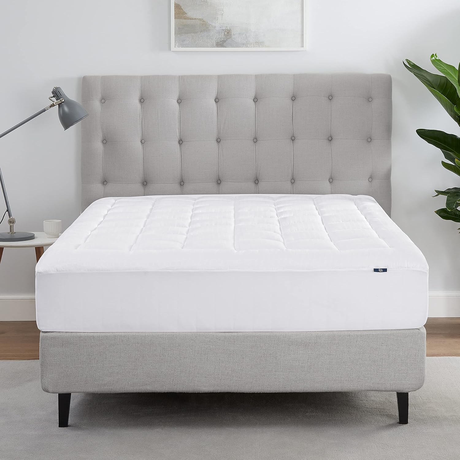 Serta ComfortSure Queen Mattress Cover, Fitted Pillow Top Mattress Pad, Super Soft and Breathable Quilted Cotton Protector with 18" Elastic Deep Pockets for Secure Fit, White - Image 4