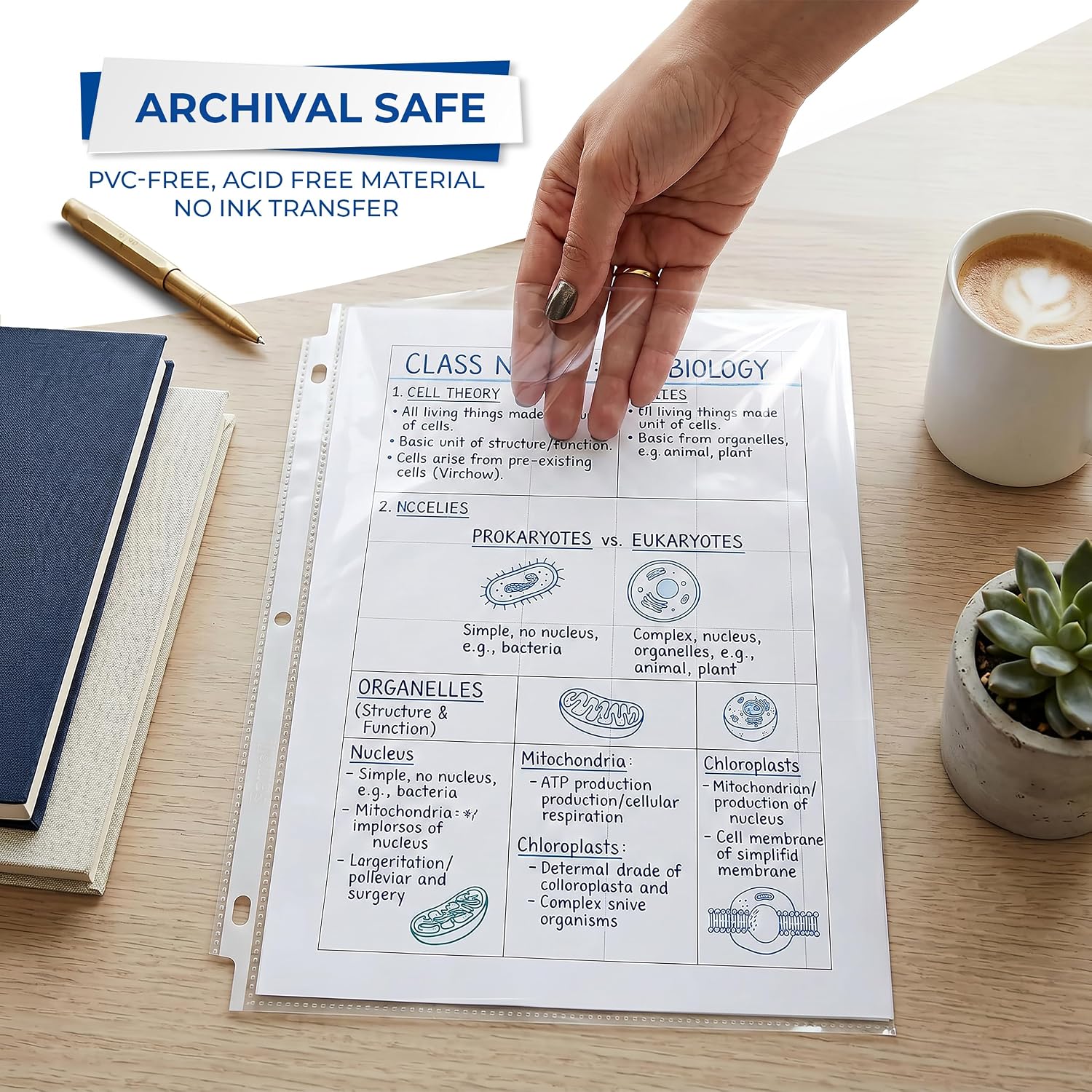 Samsill Heavy Duty Sheet Protectors for 3 Ring Binders, 8.5 x 11 Clear Page Protectors, Plastic Sleeves & Report Covers, Acid Free Archival Safe Document Protectors - Image 9