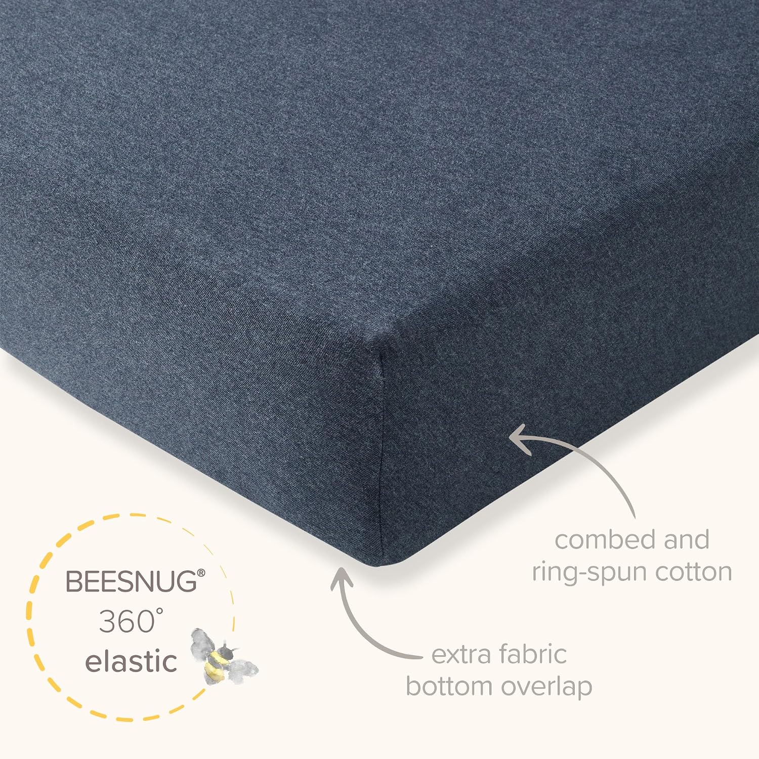 Burt's Bees Baby Organic Cotton Fitted Crib Sheet, Breathable Baby Bedding, Infant and Toddler Bed Sheet for Boys and Girls - Image 7