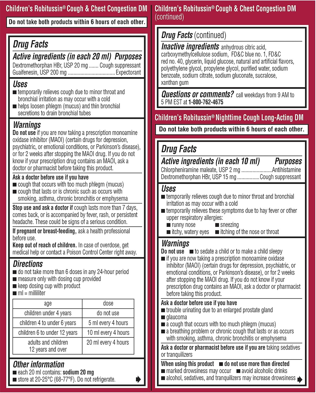 Children's Robitussin DM Day and Night Cough Relief Value Pack, Cough Medicine, Grape/Fruit Punch Flavor - 4 Fl Oz x 2 - Image 14