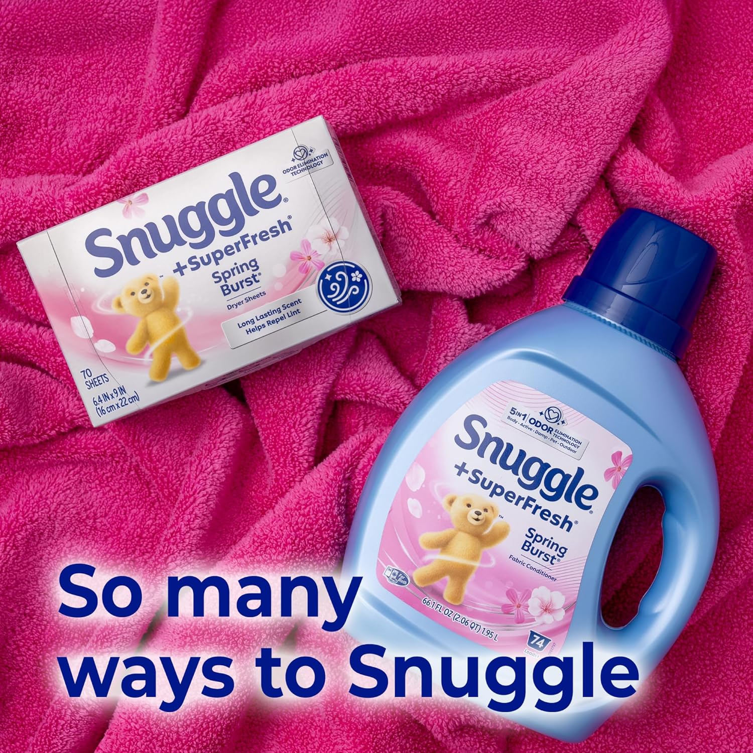 Snuggle SuperFresh Fabric Softener Dryer Sheets, 200 Count, Spring Burst, Long-Lasting Fresh & Clean Scent, Helps Eliminate Odor, Softens Fabric, Reduces Static & Fights Wrinkles, HE Safe - Image 11