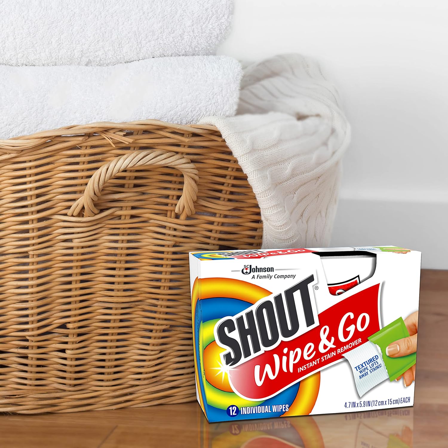 Shout Wipes, Wipe and Go Instant Stain Remover, Laundry Stain and Spot Remover for On-the-Go, 4 Wipes (Pack of 1) - Image 9
