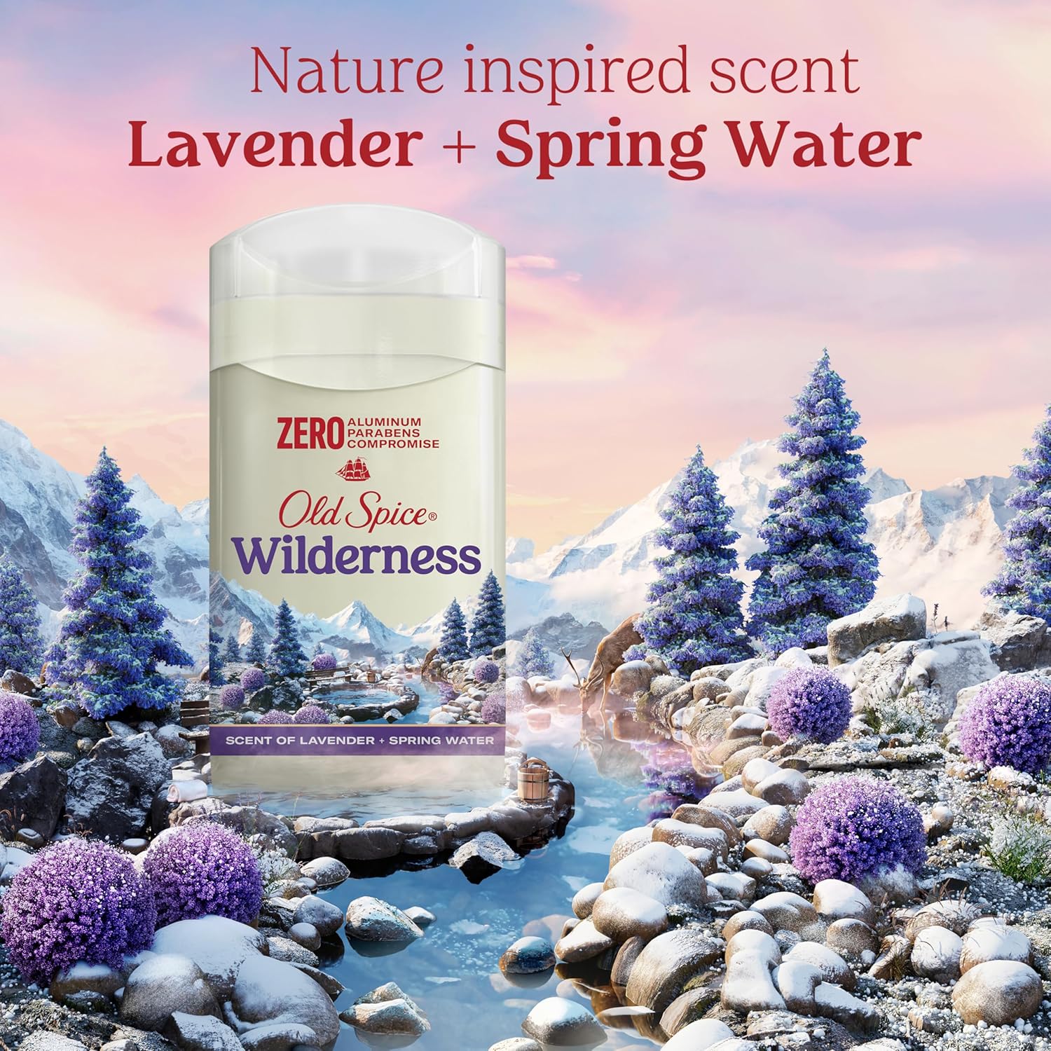 Old Spice Aluminum Free Deodorant for Men, 24/7 Lasting Freshness & Long Lasting Scent, 24/7 Sweat & Odor Protection, Wilderness with Lavender Scent, 3.0 oz (Pack of 3) - Image 7