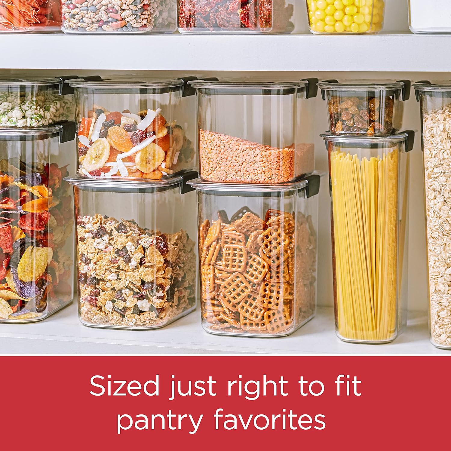 Rubbermaid Brilliance 16-Cup Airtight Food Storage Container with Lid Clear/Grey - optimal for pantry organization flour sugar and food storage - Image 4