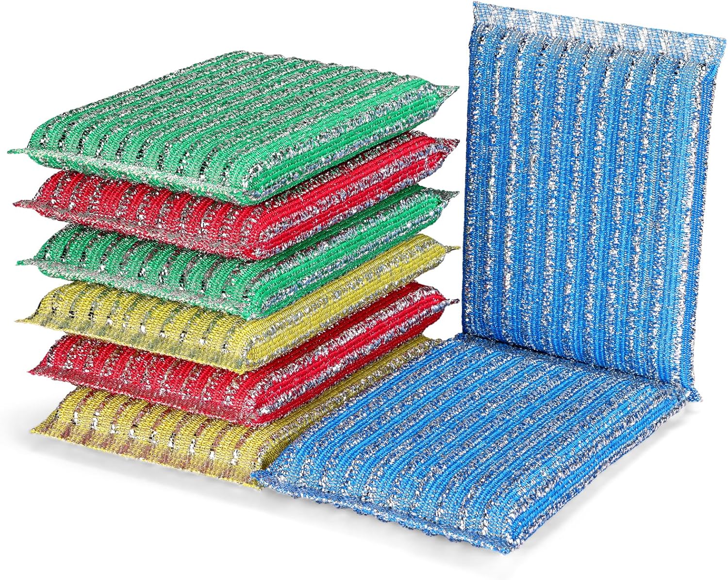 Premium 8-Pad Sponges Kitchen - Upgraded Dish Sponge, Scrubber, Brush, Ideal for Dishes, Pots, Sink - Image 2