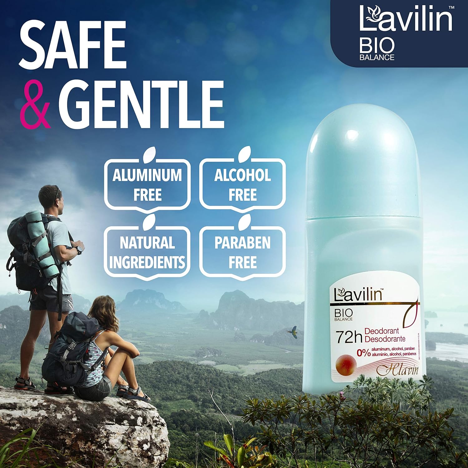 LAVILIN Roll On Deodorant for Women and Men - Aluminum Free Deodorant with Up to 72 Hour Long-Lasting Protection and Odor Control – Alcohol, Paraben and Cruelty FREE Sensitive Skin deodorant (2 oz) - Image 6