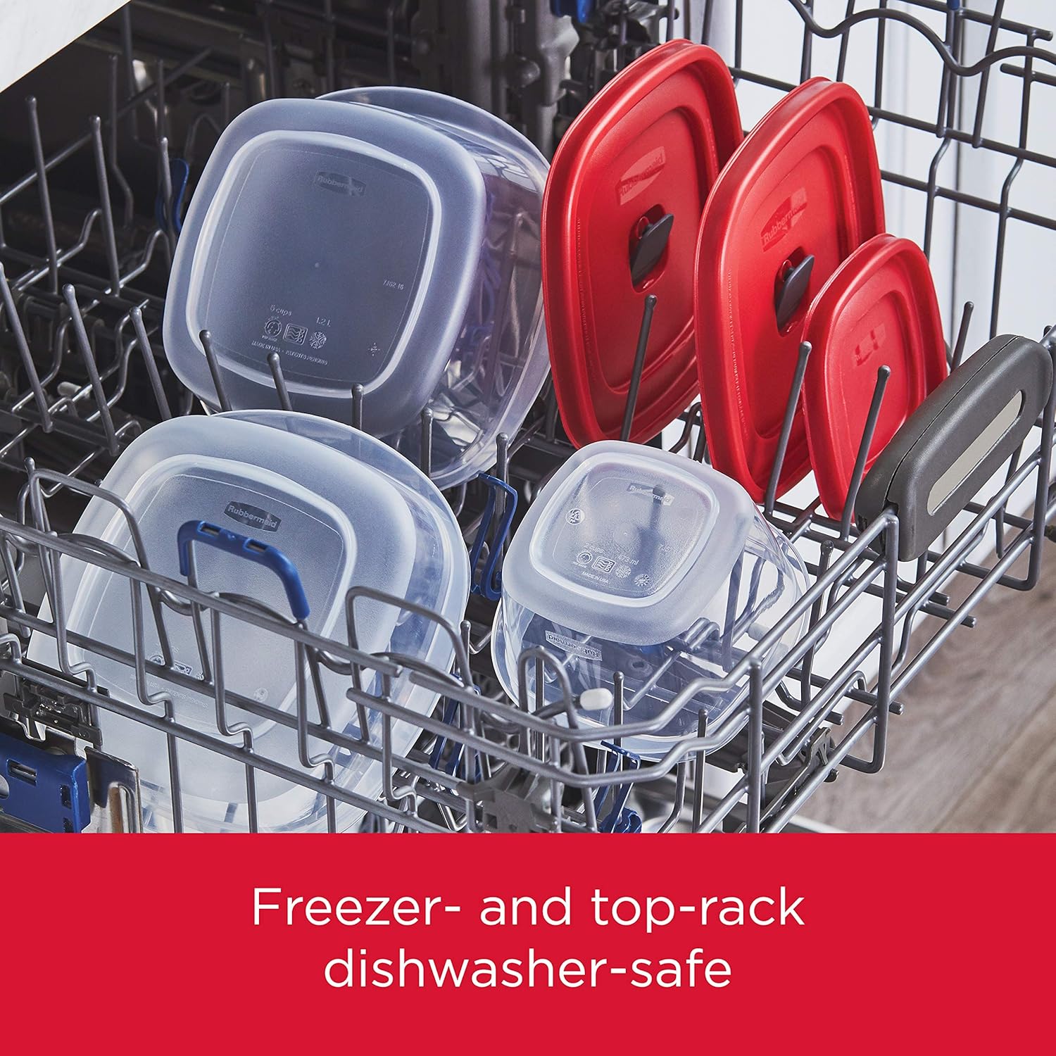 Rubbermaid 16-Piece BPA-Free Plastic Food Storage Set, Red Vented Lids - Microwave, Dishwasher Safe: Perfect for Meal Prep, Leftovers, and Kitchen Organization - Image 7