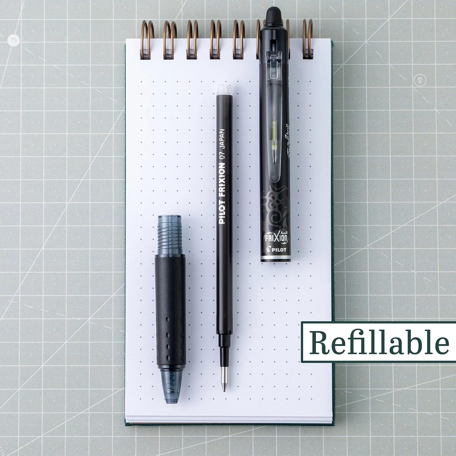 PILOT FriXion Clicker Erasable Pens, Refillable & Retractable Gel Ink Pens, Fine Point 0.7 mm, Black Ink, 3-Pack - Ideal for School, Journaling, & Office Writing - Image 6