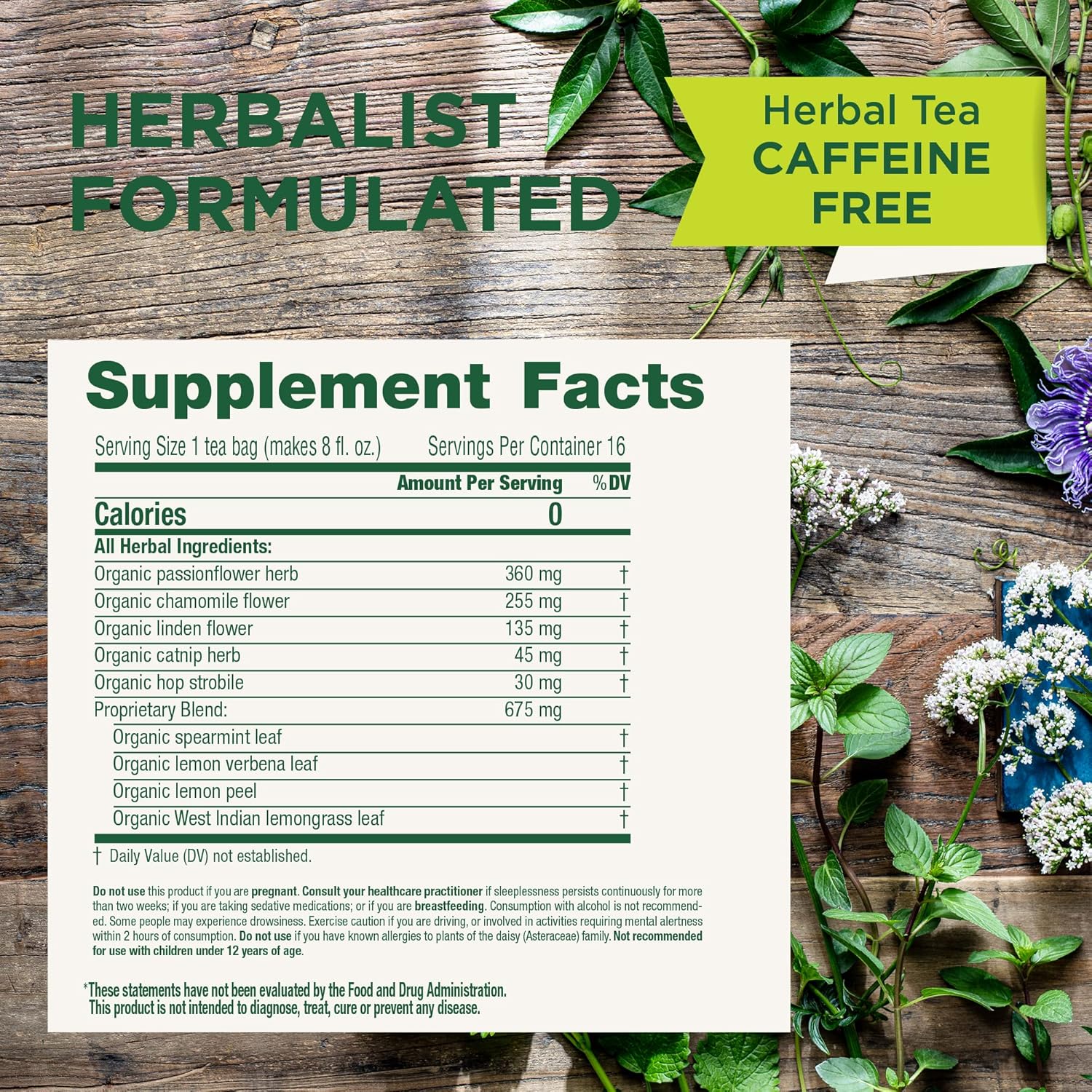 Traditional Medicinals Organic, Nighty Night Tea, Chamomile & Passionflower - Herbal Sleep Aid Teas - Kosher, Non-GMO, Caffeine-Free, Compostable - 16 Tea Bags - Image 3